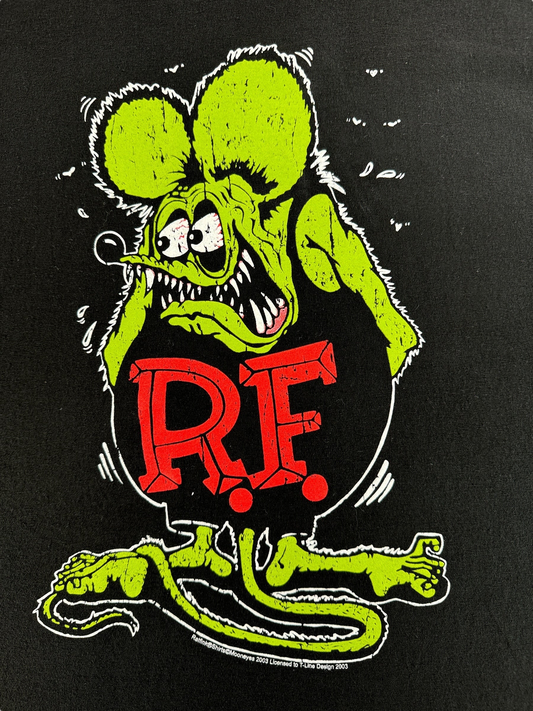 Front Graphic of Vintage Ed "Big Daddy" Roth Rat Fink Tee SZ L