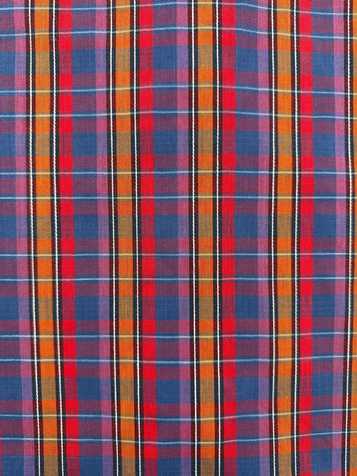Pattern on Vintage Purple Plaid Peter Pan Collar Shirt SZ 36