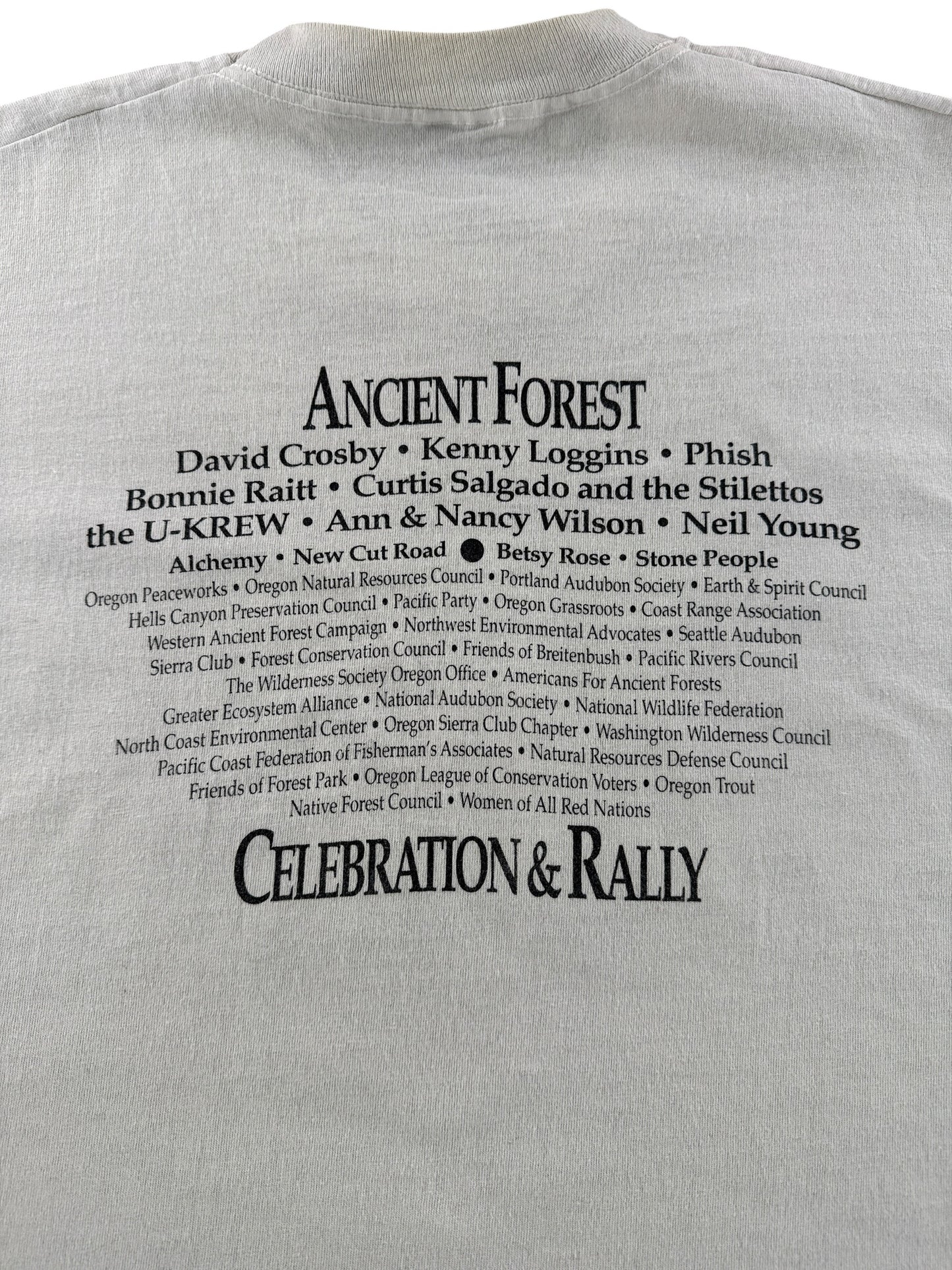 Back of Vintage Ancient Forest Portland 93 Tee SZ XL