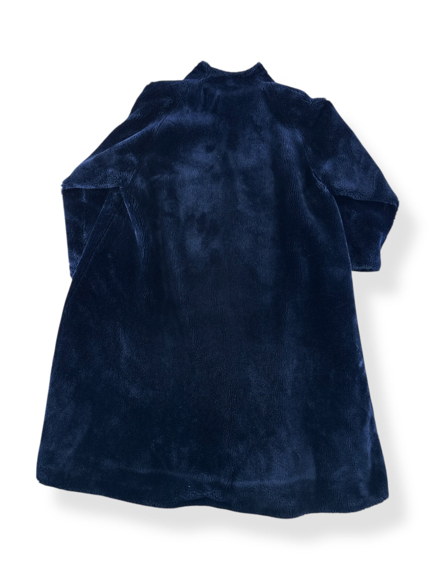 Back of Vintage 70s Organa Blue Faux Fur Coat SZ XL
