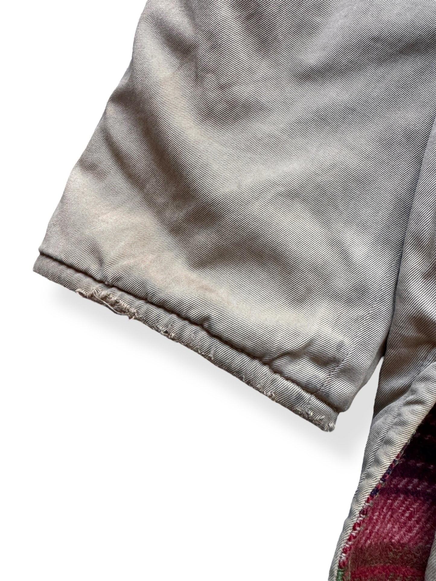 Left Sleeve Wear on Vintage Reversible Wool/Canvas Jacket SZ L