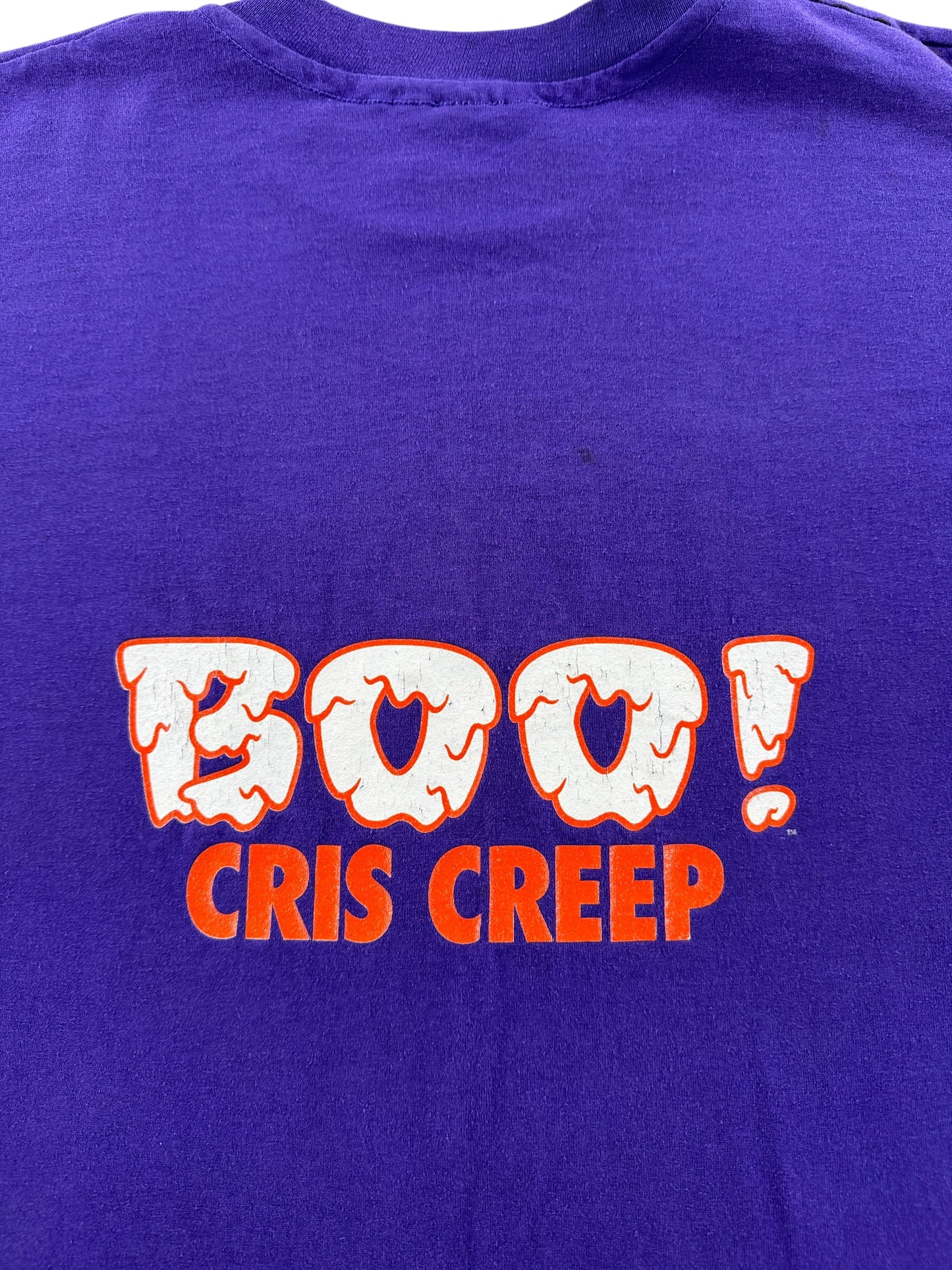 Back Graphic of Vintage Bite Me Boo Cris Creep Tee SZ L