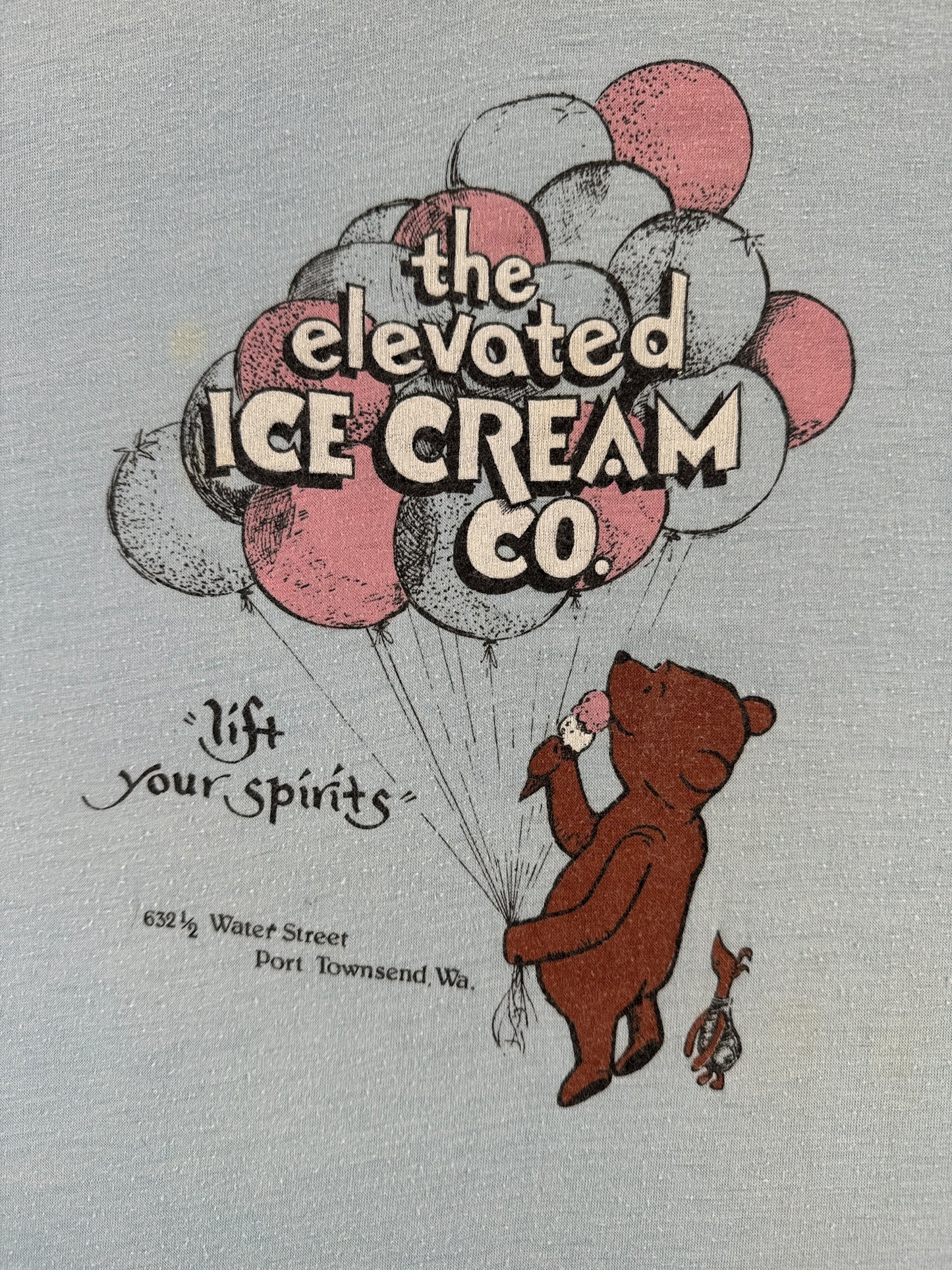 Front Graphic of Vintage 70s Port Townsend Ice Cream Tee SZ S