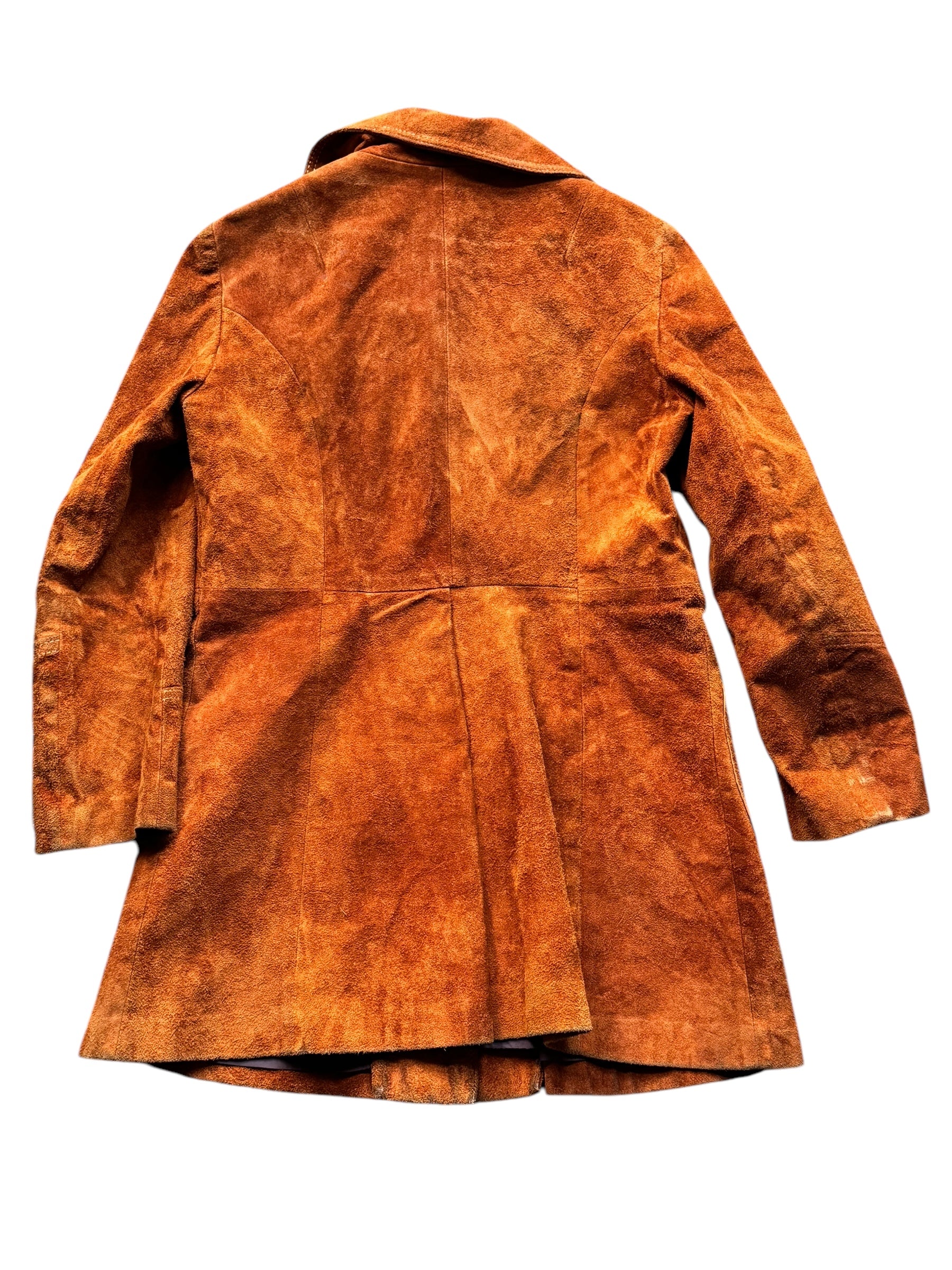 Back view of 1970s Brown Suede Coat M