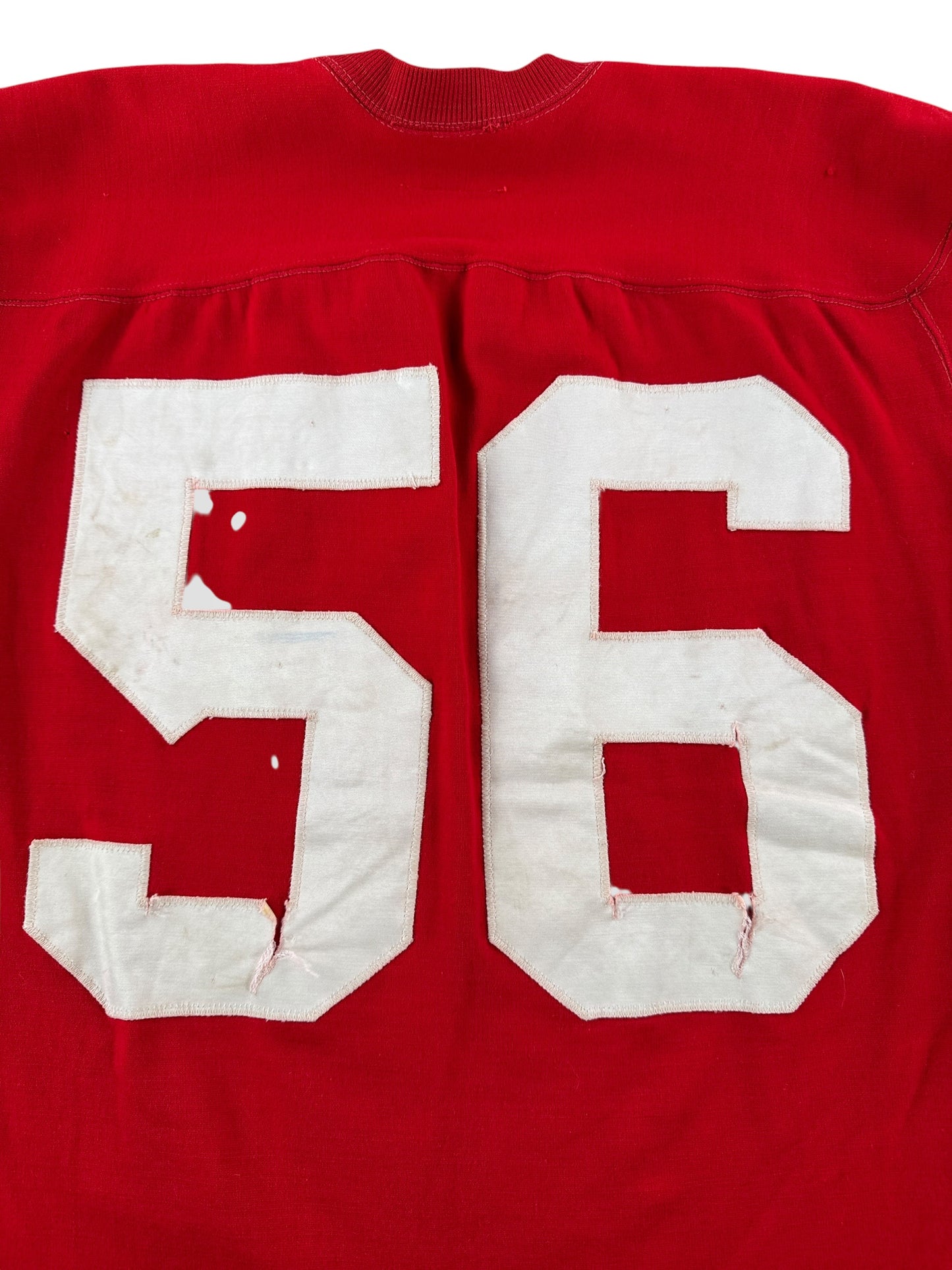 Back 56 on Vintage General Athletic Products Red "56" Durene Jersey SZ 42 (Fits M)