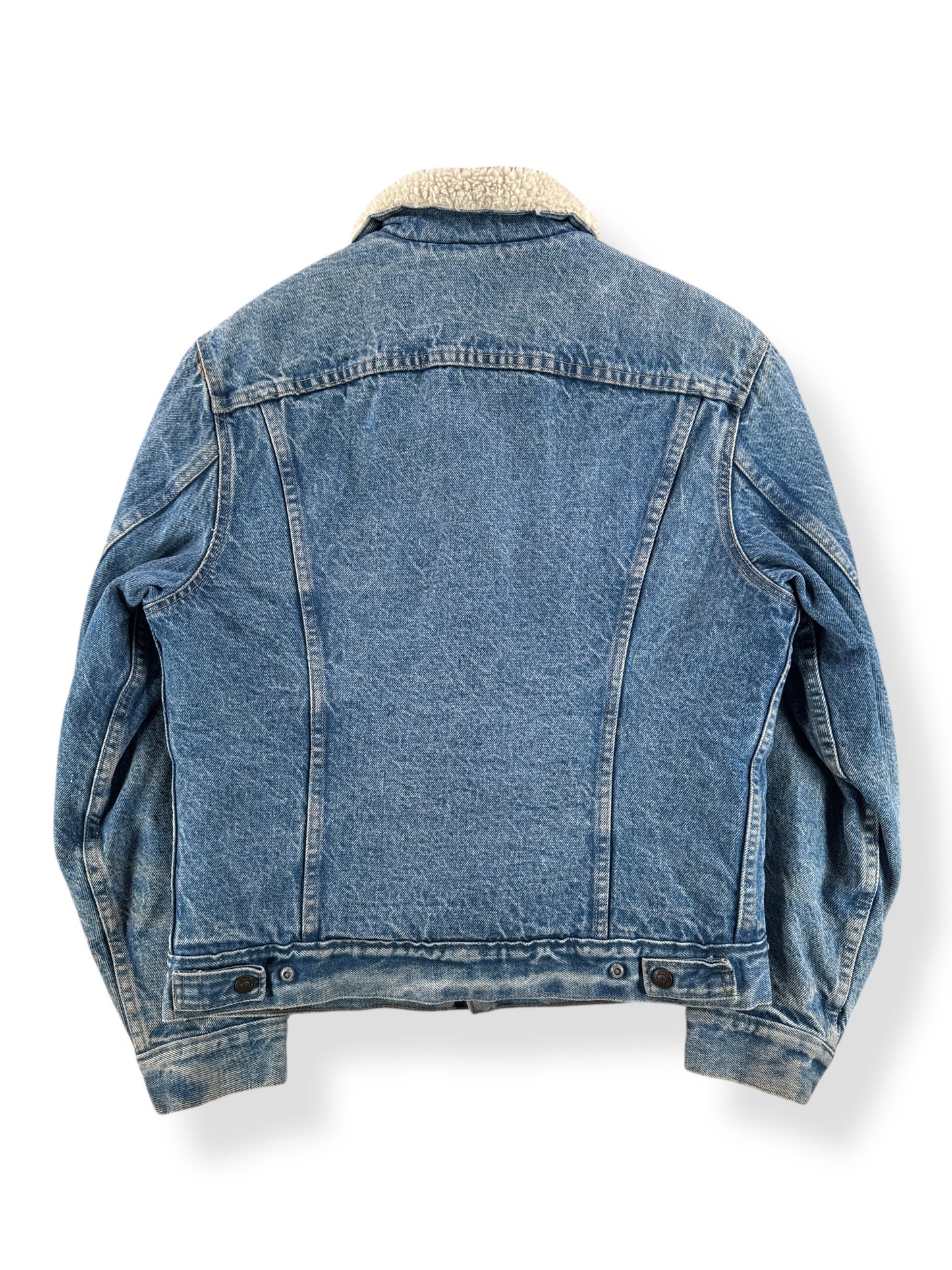 Back of Vintage Levi's Sherpa Lined Denim Trucker Jacket SZ 40