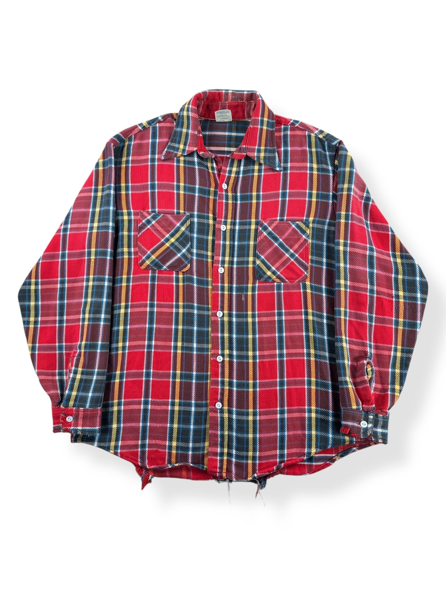 Front of Vintage Big Mac Red Plaid Cotton Flannel SZ L