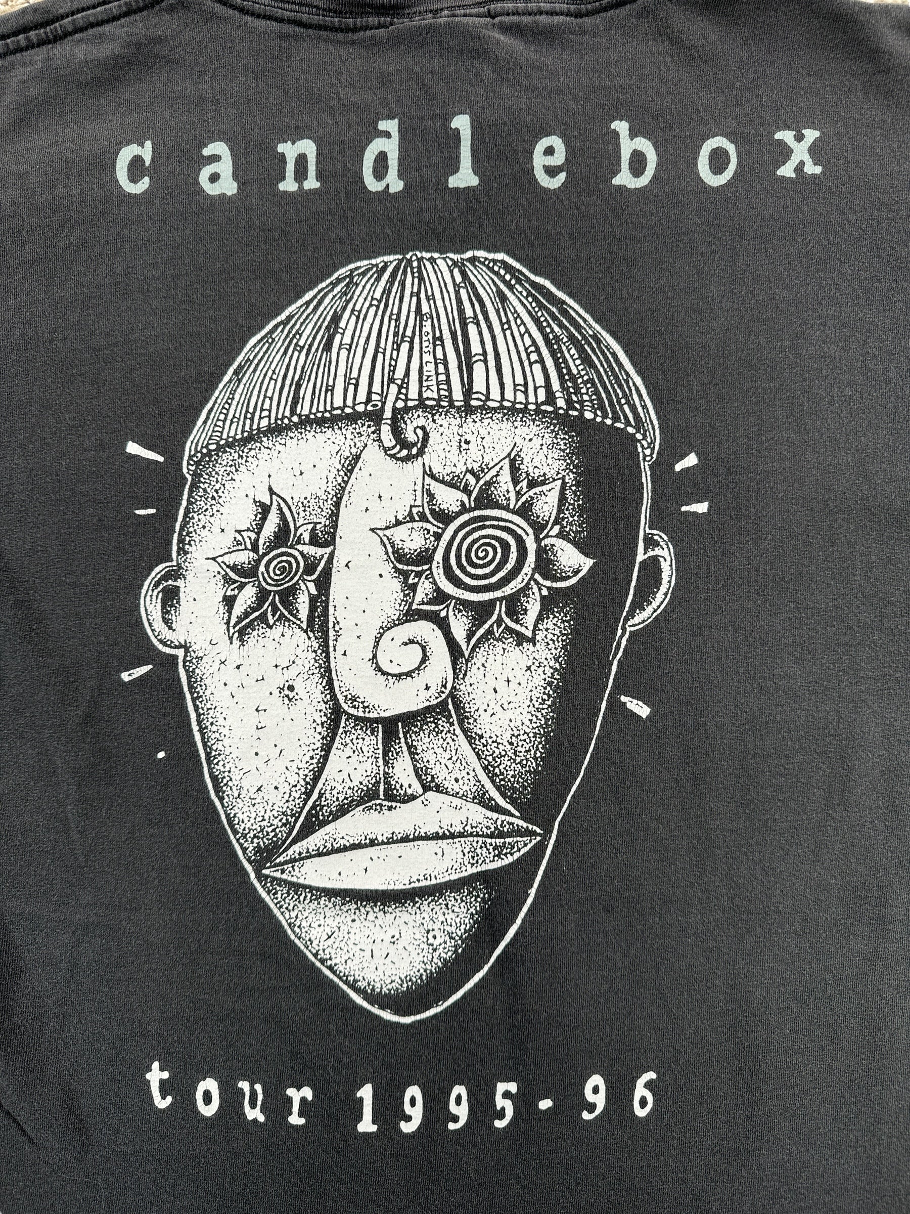 Back Graphic of Vintage Candlebox 1995-96 Tour Tee SZ L