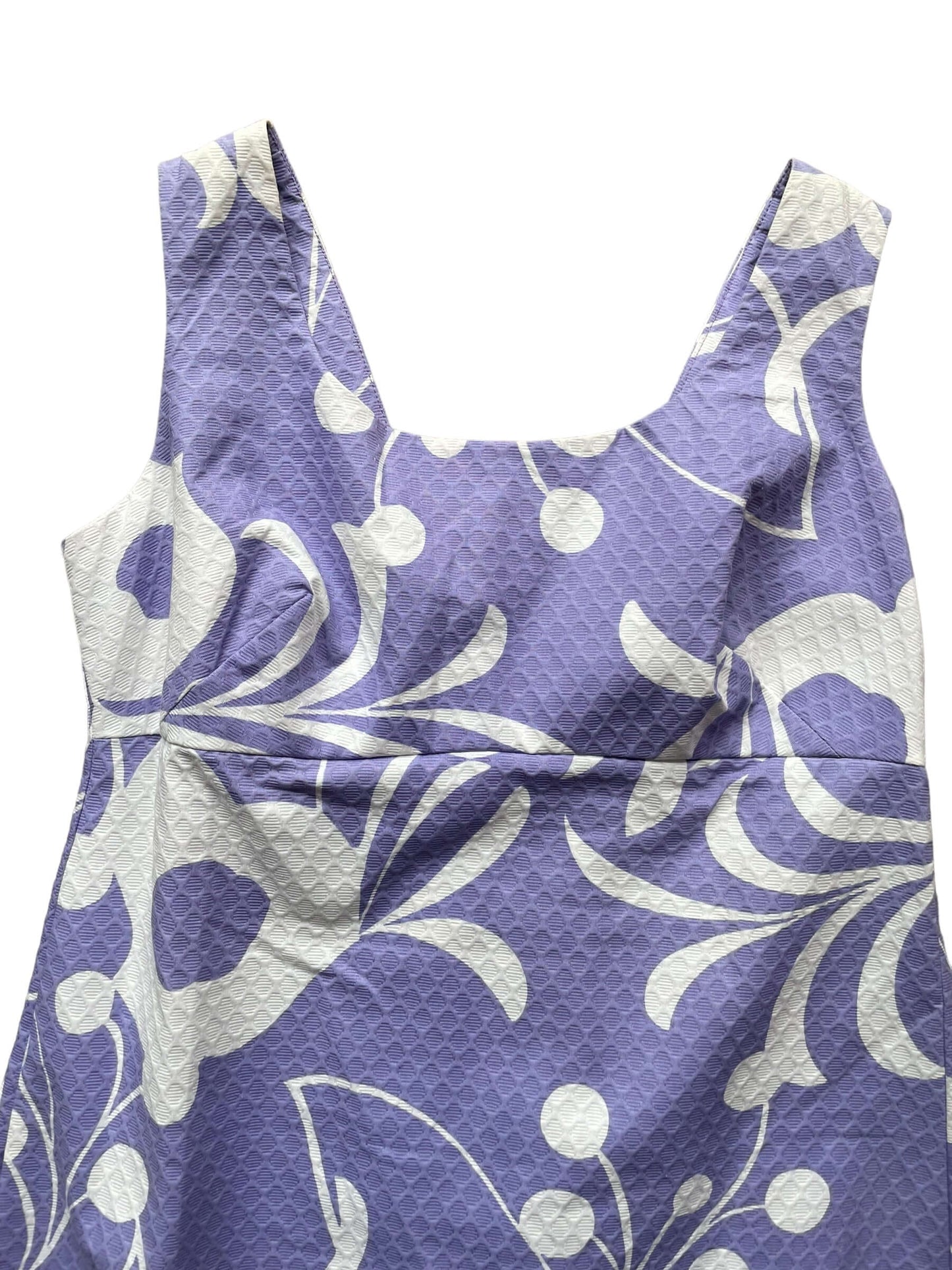 Front top view of 1960s Tori Richards for Liberty House Maxi Aloha Dress M-L