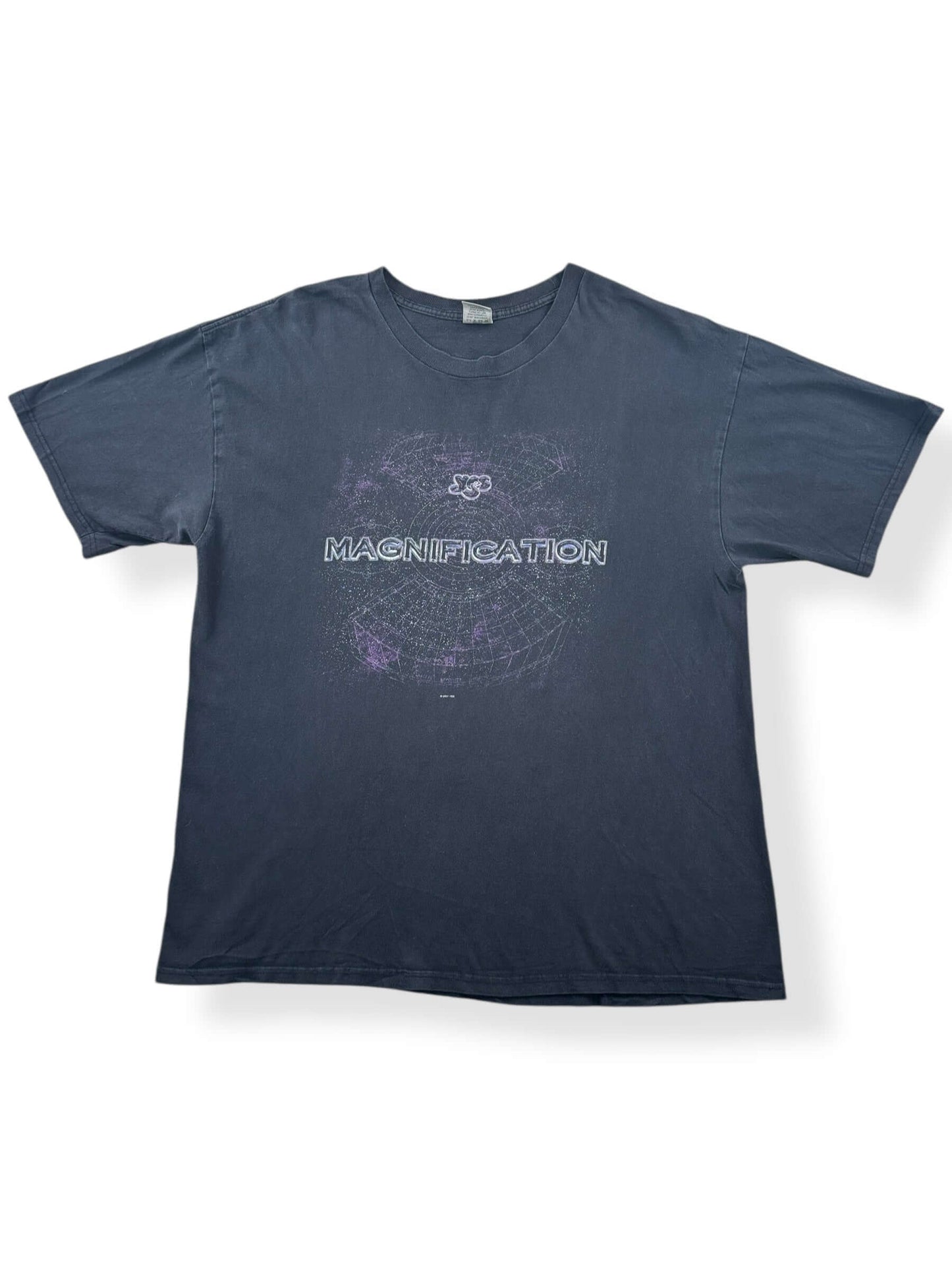 Front of Vintage 2001 Yes Magnification Tour Tee SZ XL