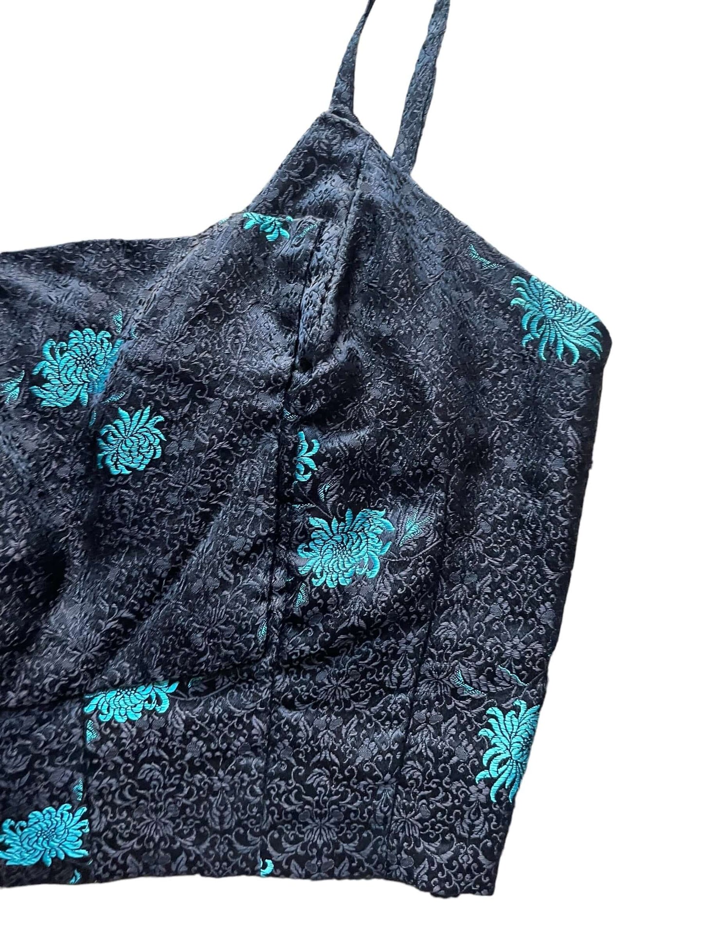 Front left side of 1950s Brocade Bustiere