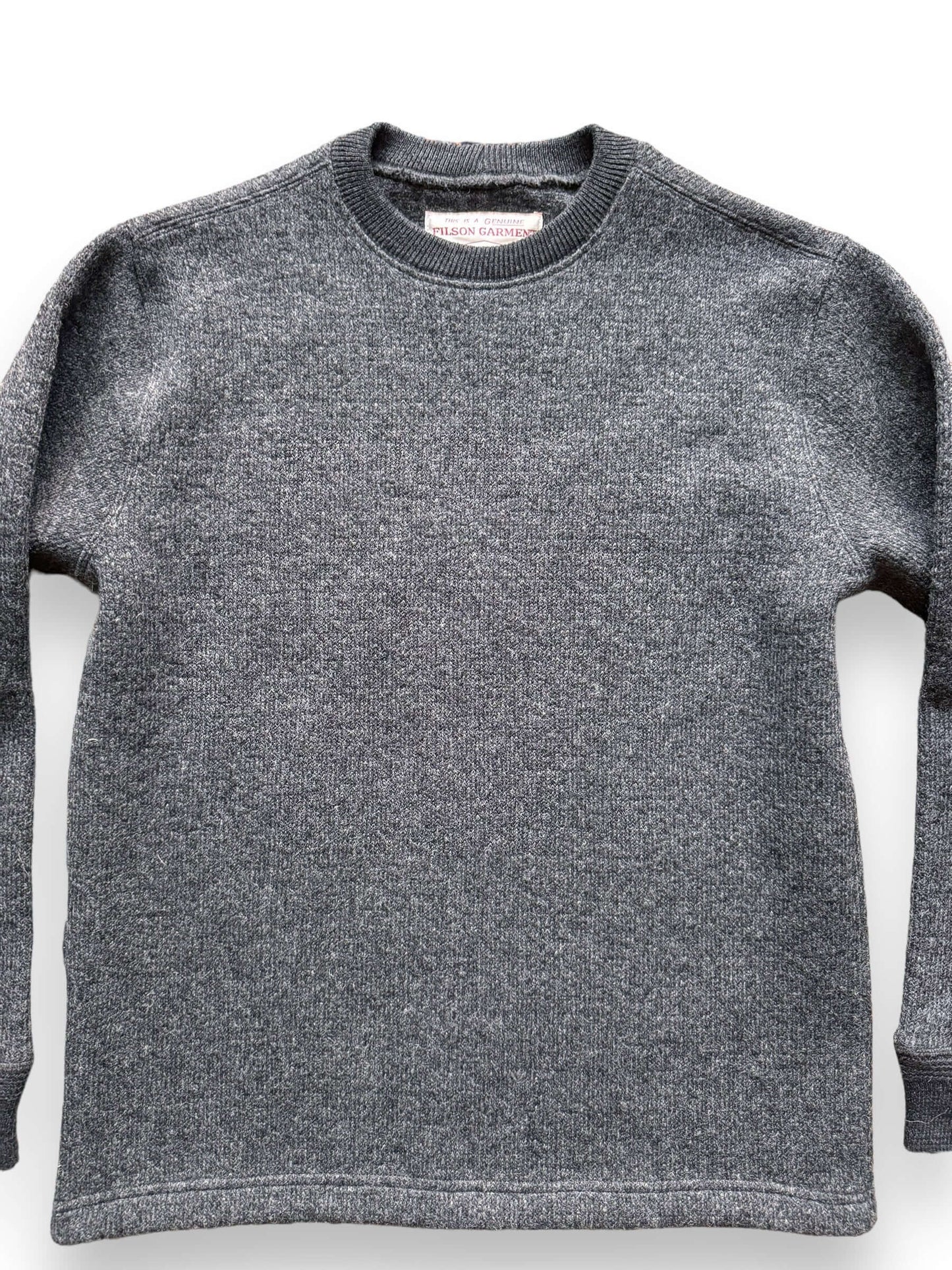 front close up of Filson Keyport Wool Crewneck Sweater SZ M
