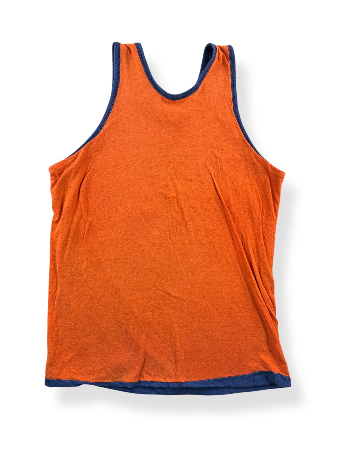 Back of Vintage Champion Blue Bar Wheaton College Reversible Tank Top SZ L (Fits M)