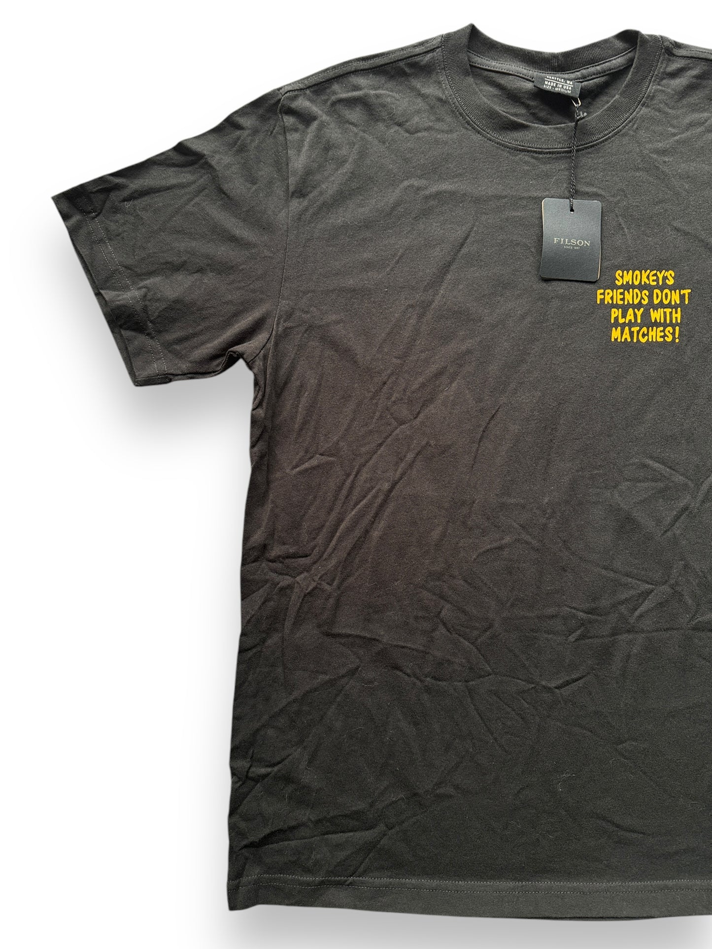 front right of NWT Filson Smokey the Bear 75th Anniversary Tee SZ M
