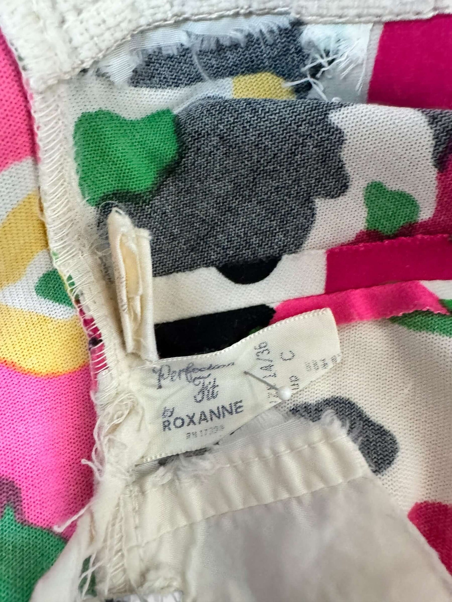 Tag of 1960s Vibrant Floral Roxanne Bathing Suit S-L