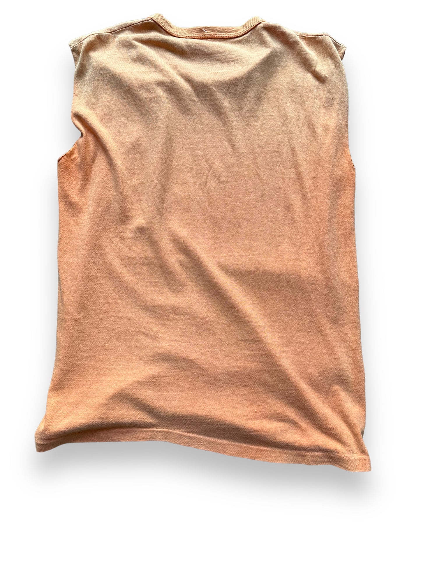 Rear View of Vintage Olympia Beer Sleeveless Pocket Tee SZ M | Vintage Beer T-Shirts Seattle | Barn Owl Vintage Tees Seattle