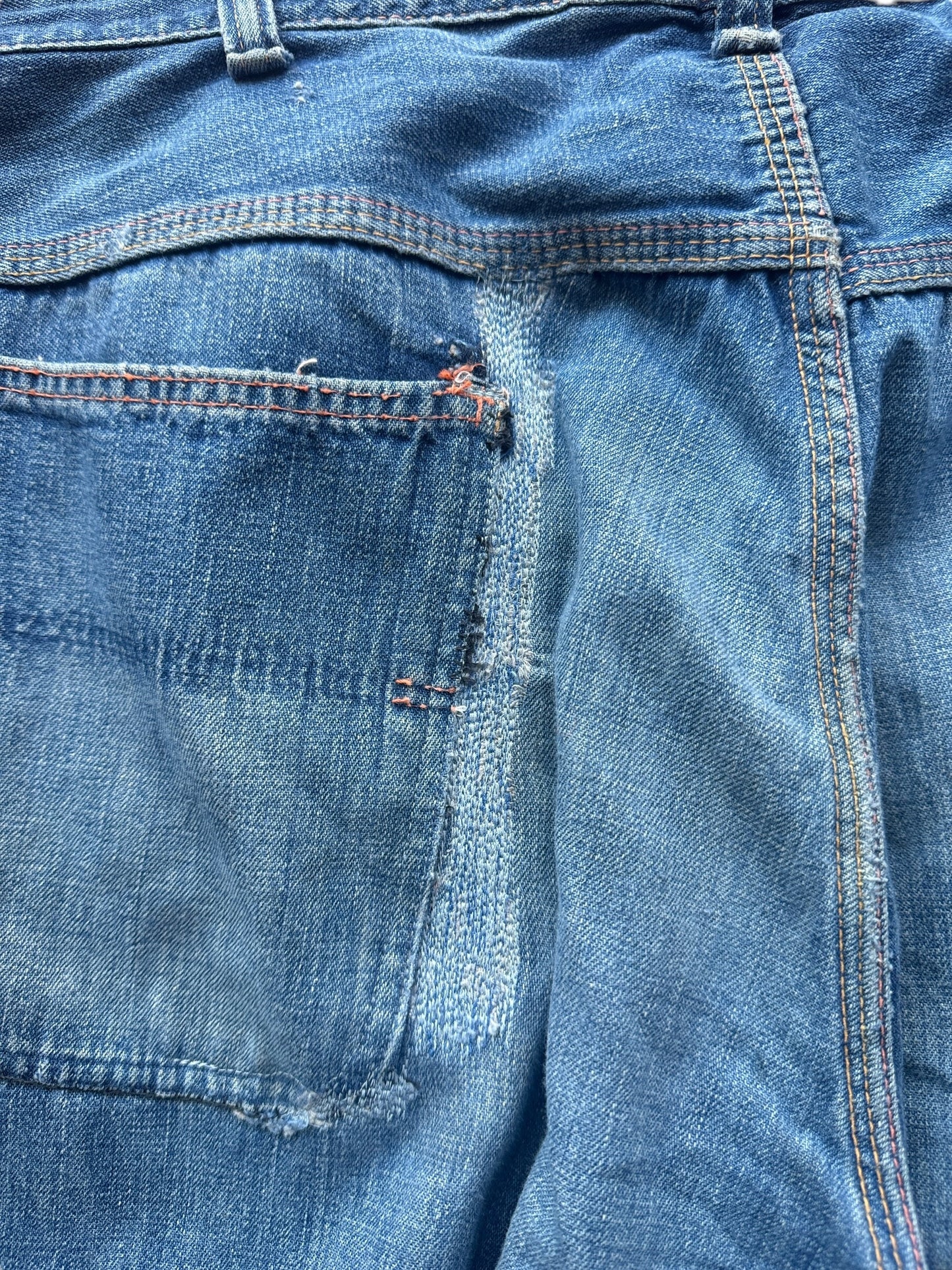 Repair on Vintage Hand Repaired Denim Carpenter Pants SZ W38