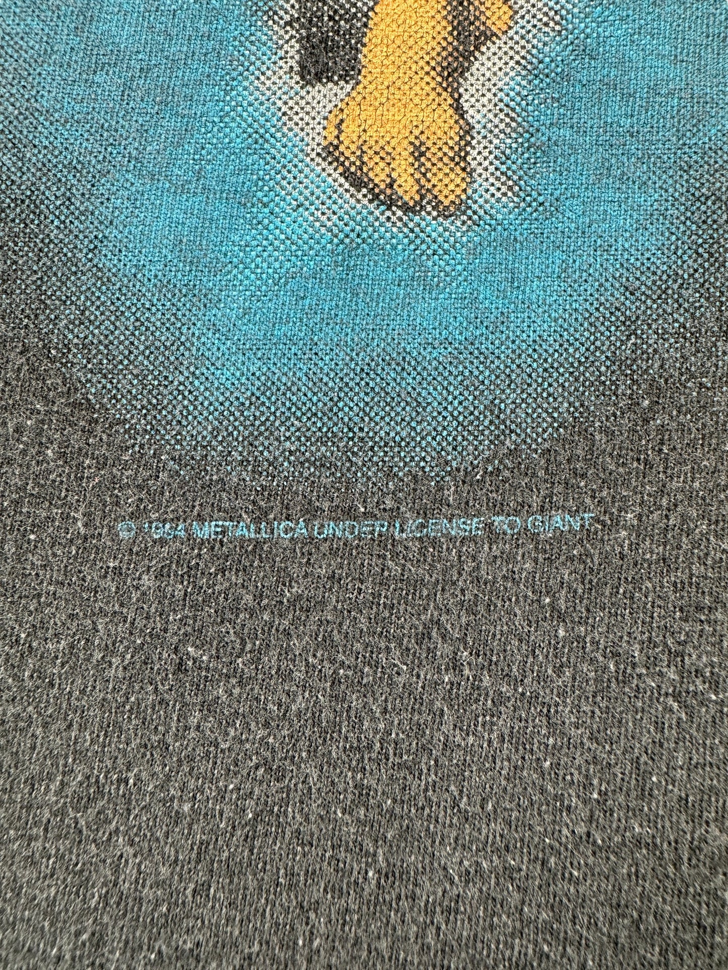 Trademark on Back of Vintage 1994 Metallica Ride the Lightning Tee SZ XL