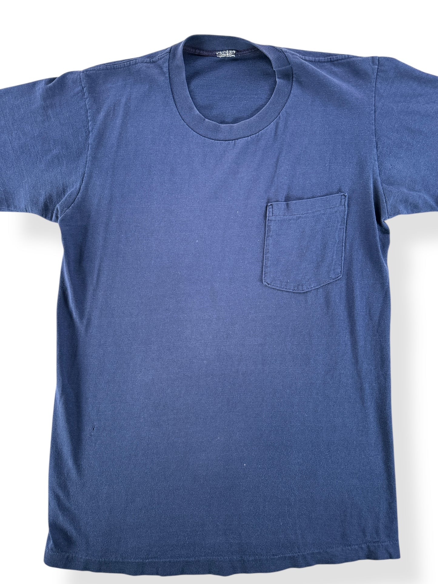 Front of Vintage Navy Blue Single Stitch Tee SZ S