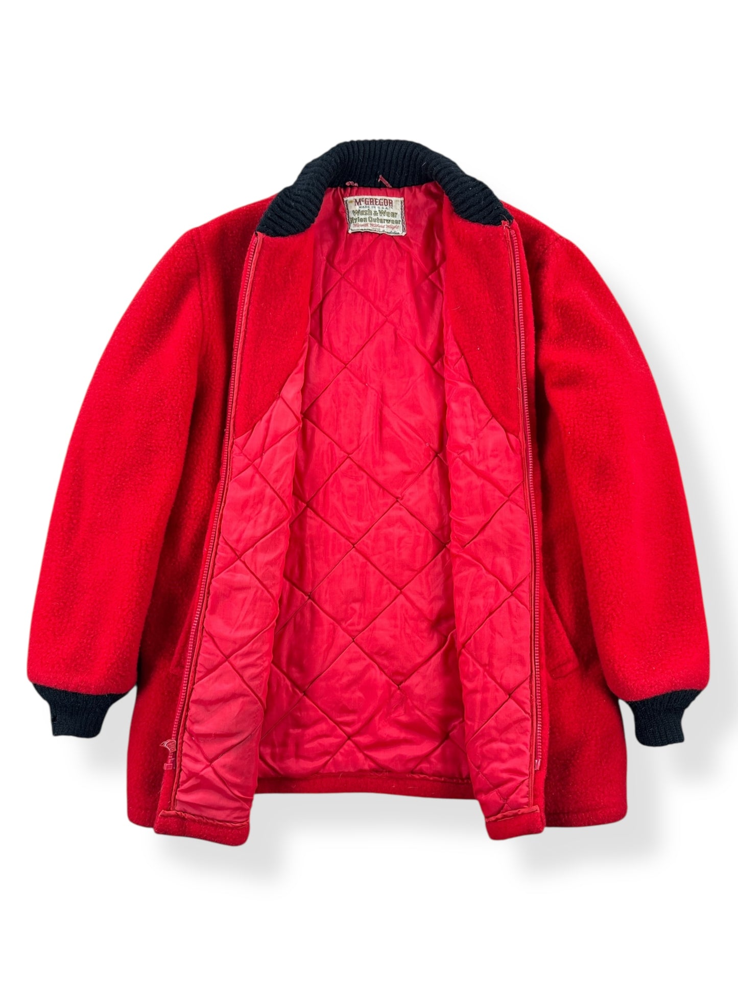 Inside of Vintage McGregor Ram Jet Fleece Coat SZ 42