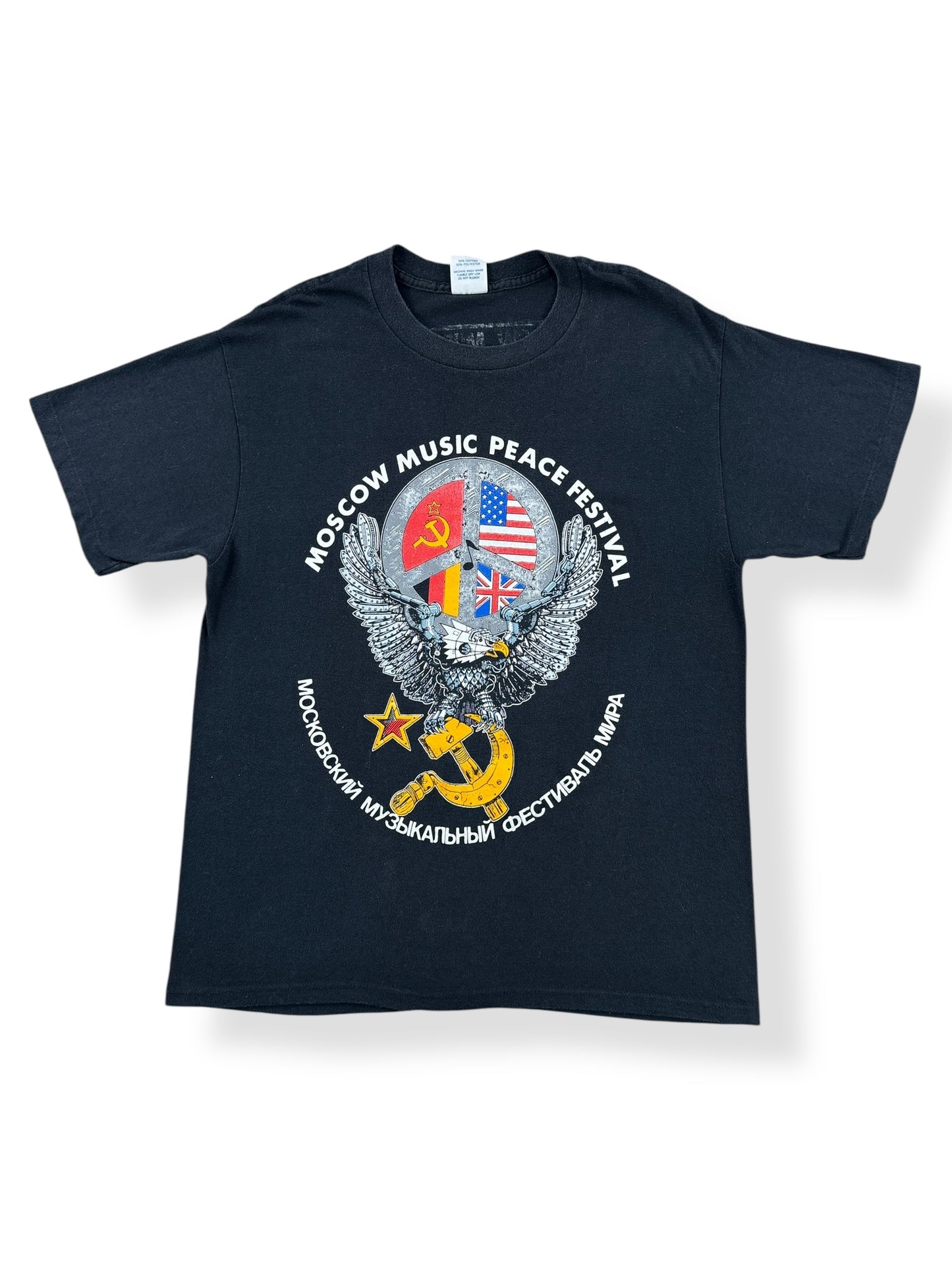 Front of Vintage 1989 Moscow Music Fest Tee SZ XL