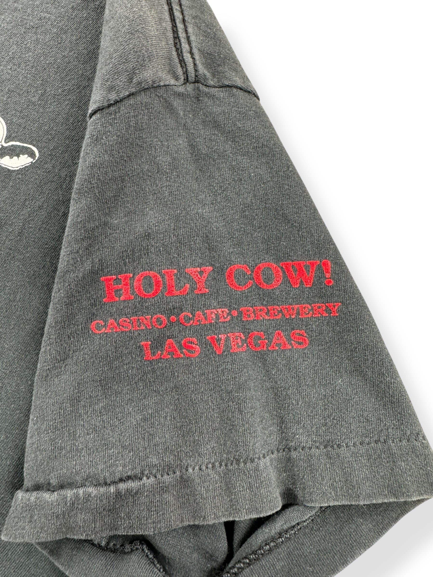 Back of Vintage Cow Pun Tee SZ M