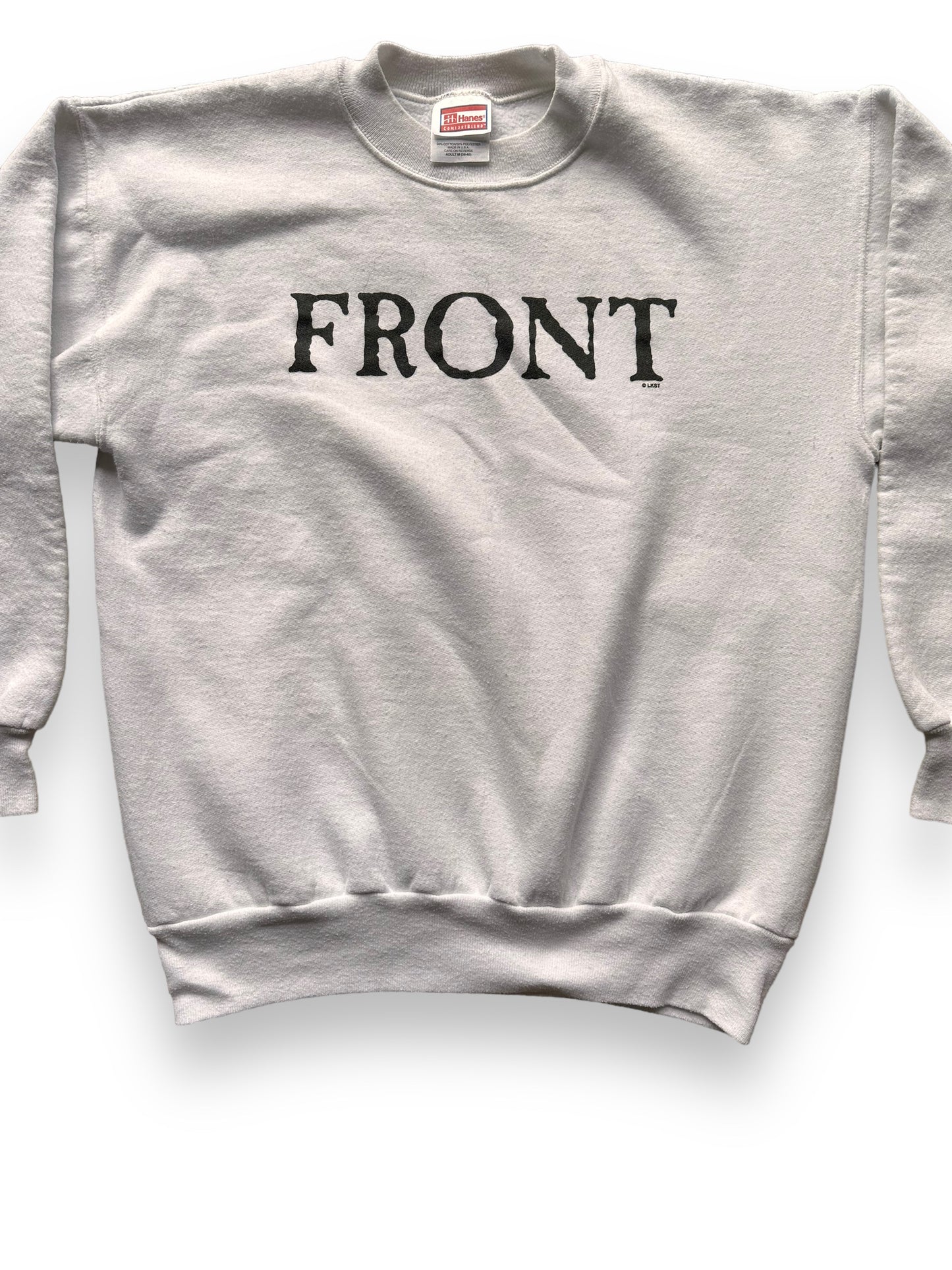 Front Detail on Vintage Front Bach Classical Humor Crewneck Sweatshirt SZ M | Vintage Crewneck Sweatshirts Seattle | Barn Owl Vintage Seattle