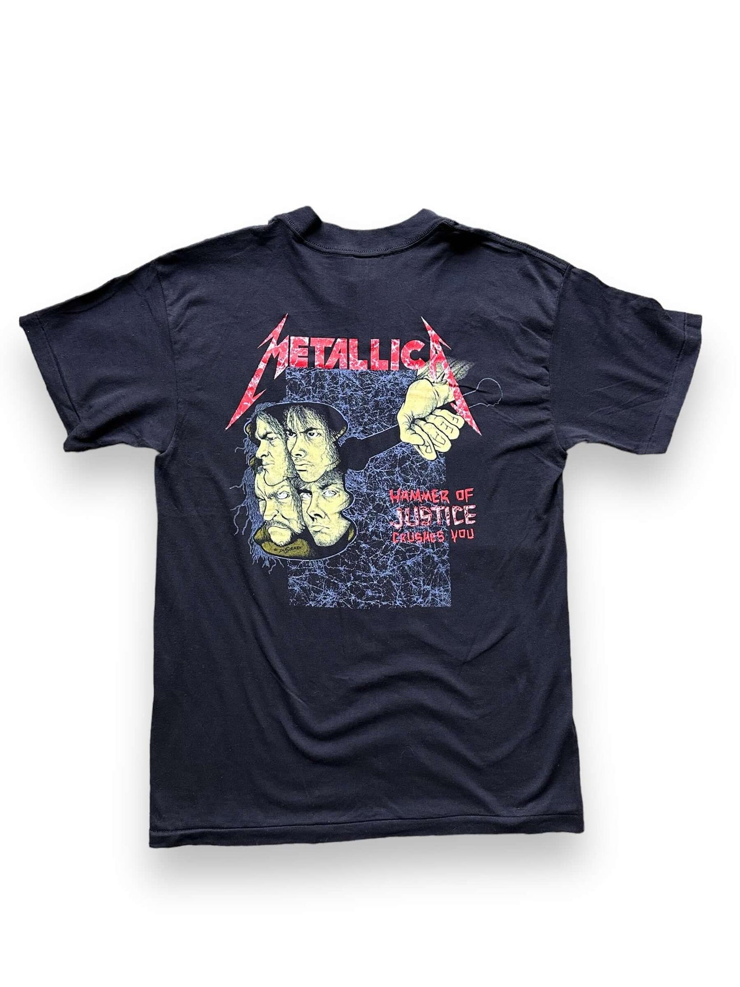 back of Vintage 80s Metallica "And Justice For All" Tee SZ L