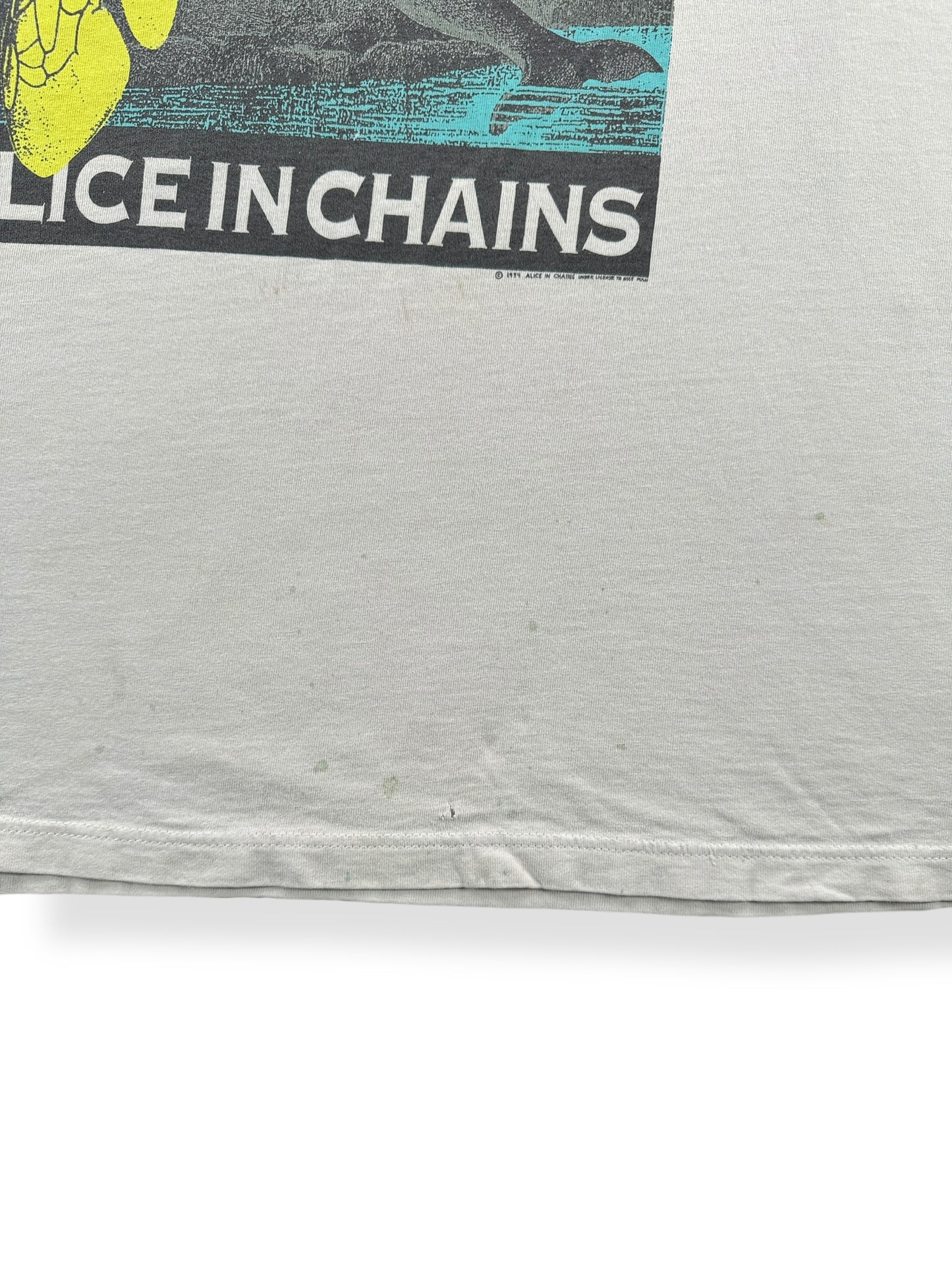 Stain on Vintage 1994 Alice In Chains Jar of Flies Tee SZ XL