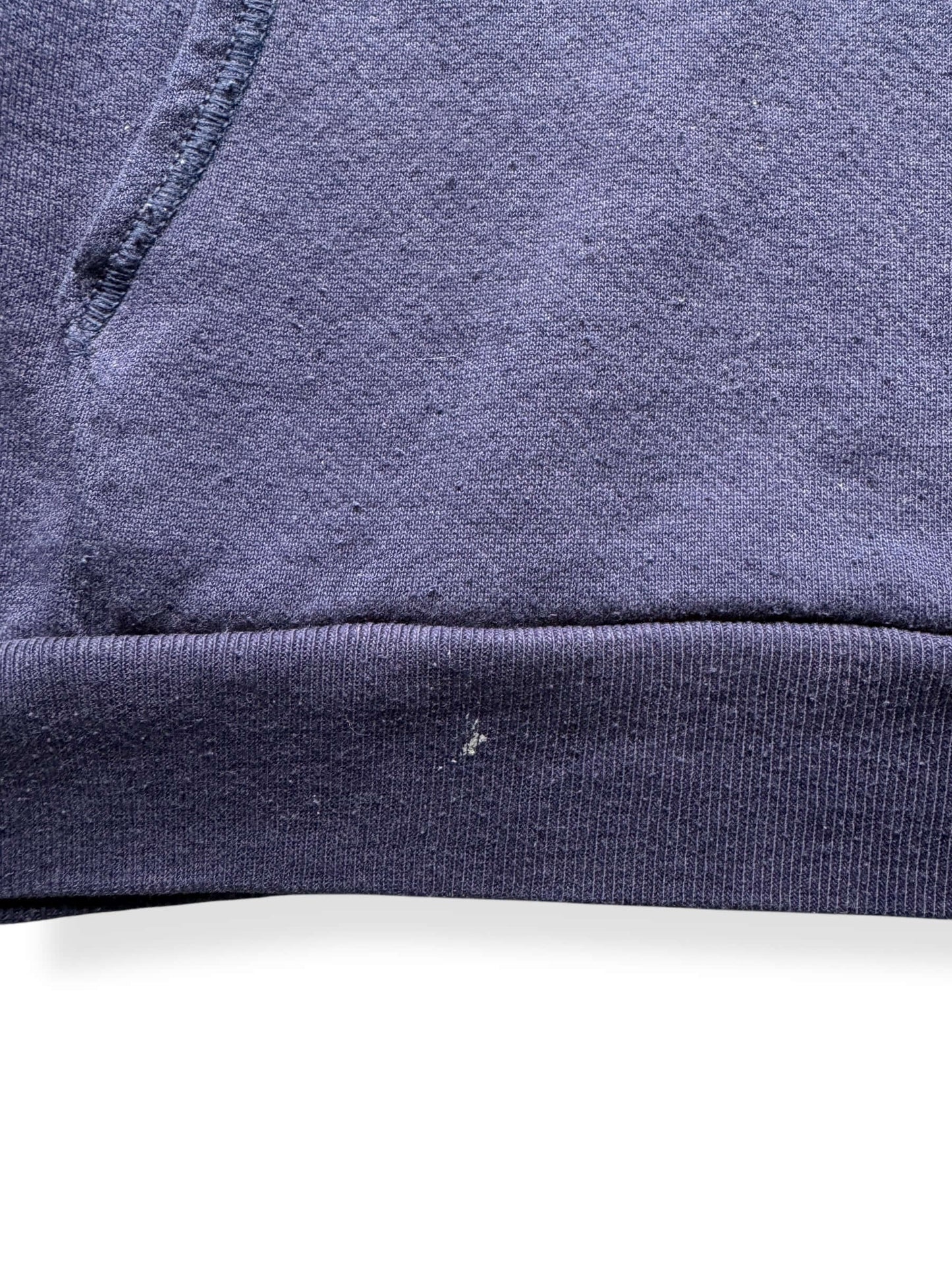 Stain on Vintage Jerzees Navy Blank Hoodie SZ L