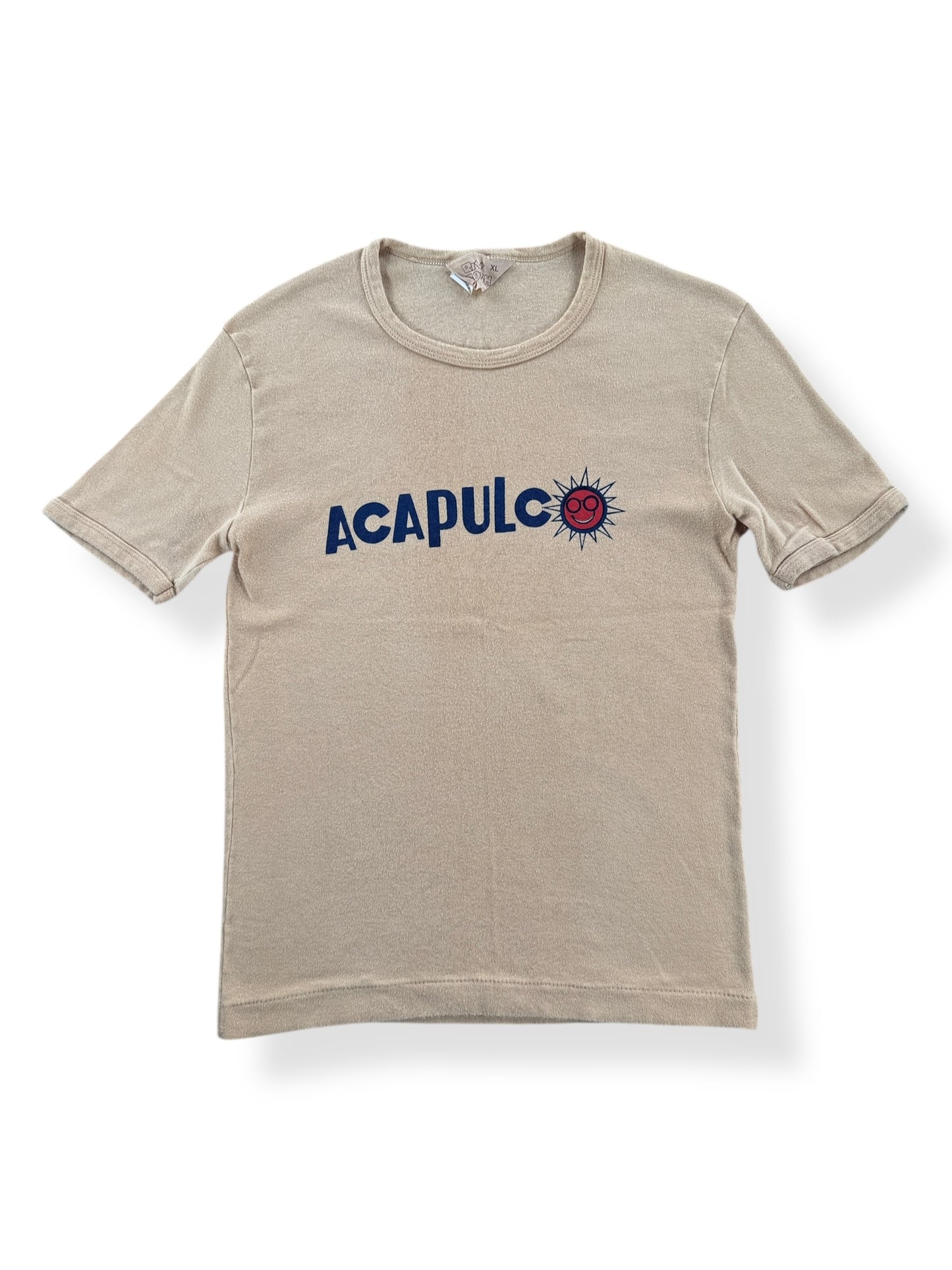 Front of Vintage Brown Acapulco MX Tee SZ S