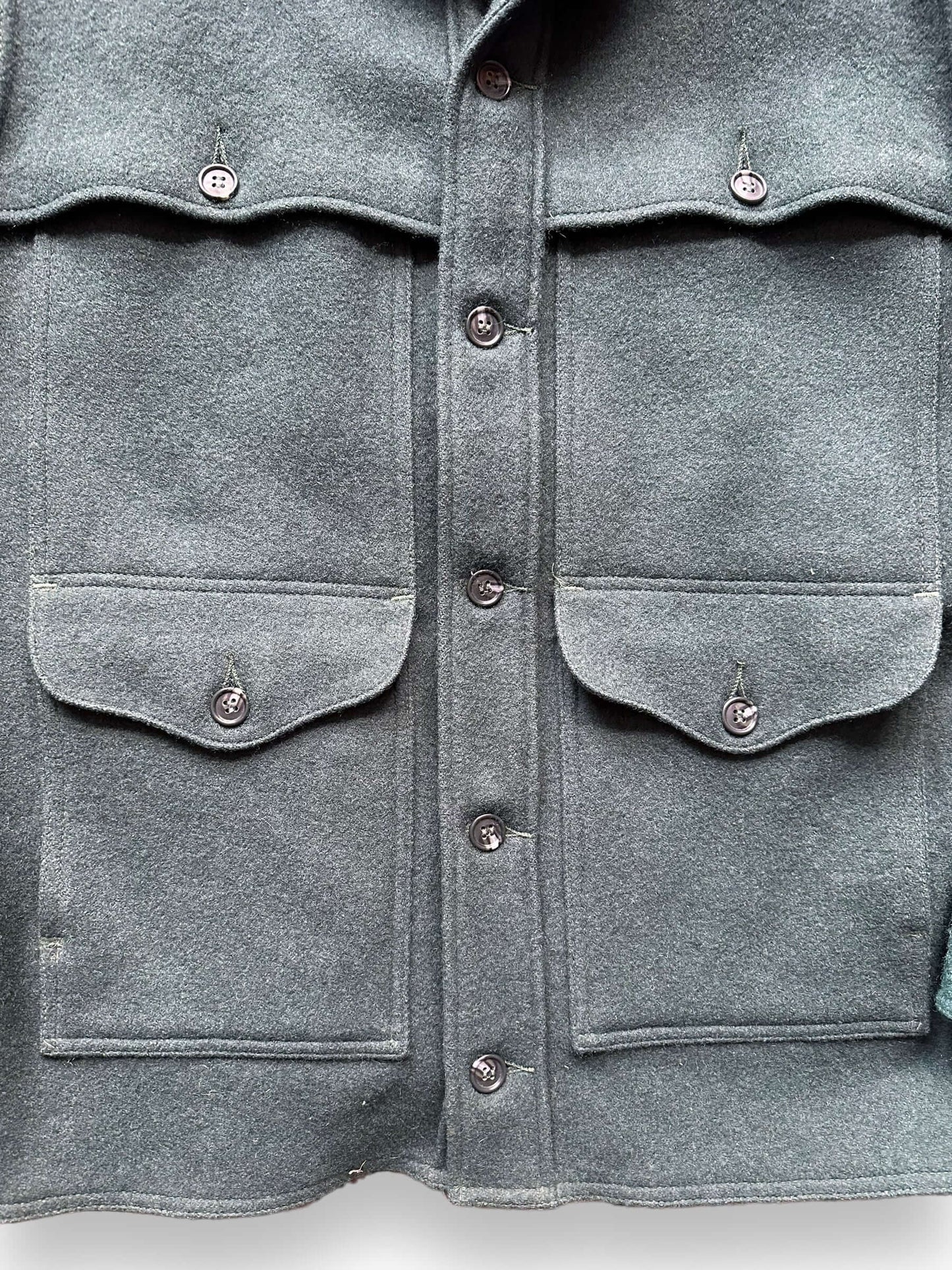 Chest View of Vintage Filson USFS Wool Jacket SZ 40 | Vintage Filson Workwear Seattle