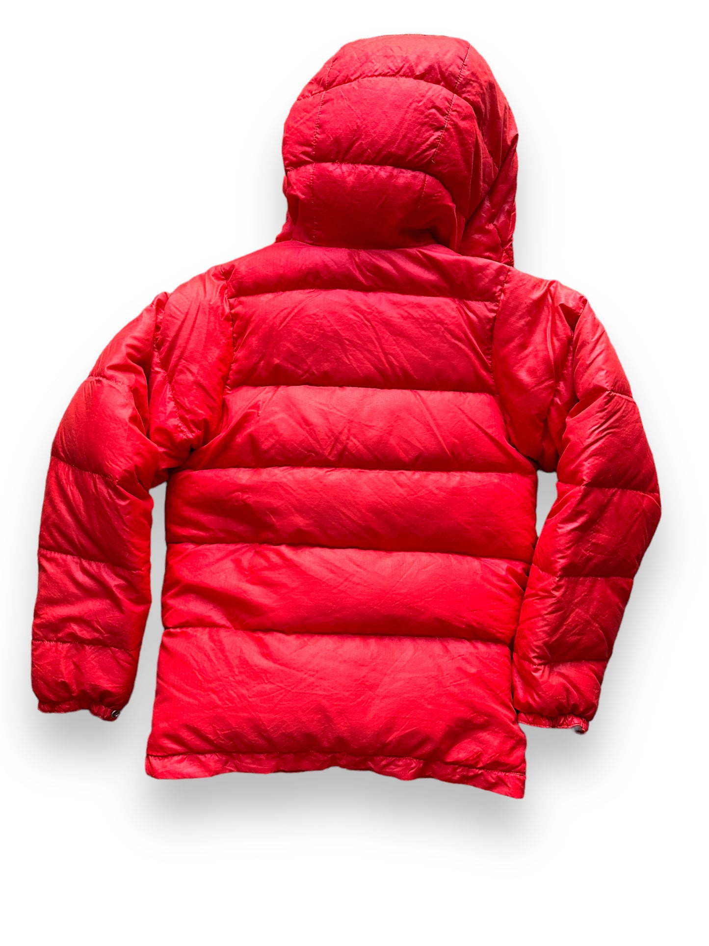 Rear View of Vintage Red REI Goose Down Puffer Jacket SZ XS | Vintage Puffer Jacket Seattle | Barn Owl Vintage Seattle