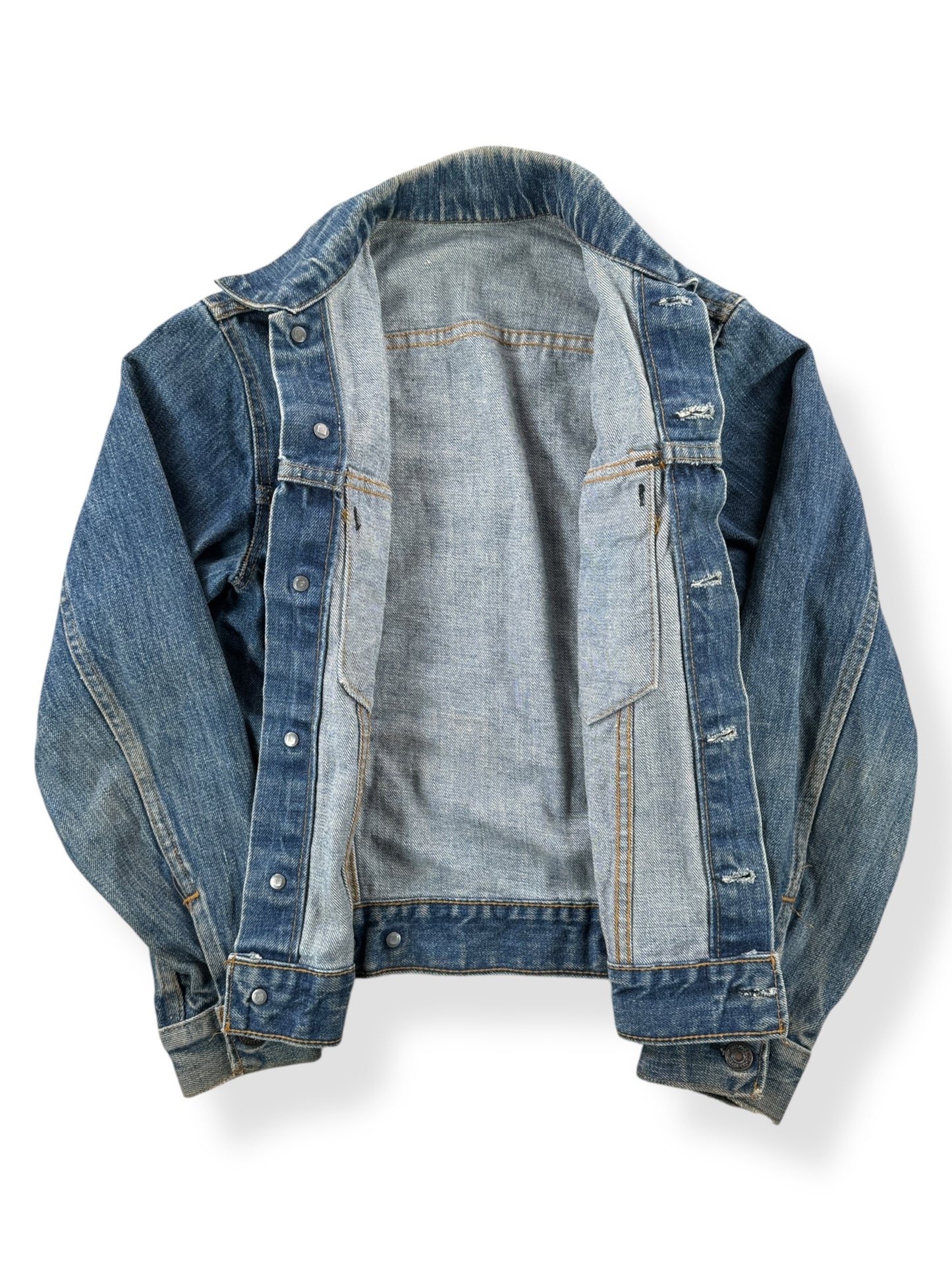 Inside of Vintage Levis Orange Tab Trucker Jacket SZ XS