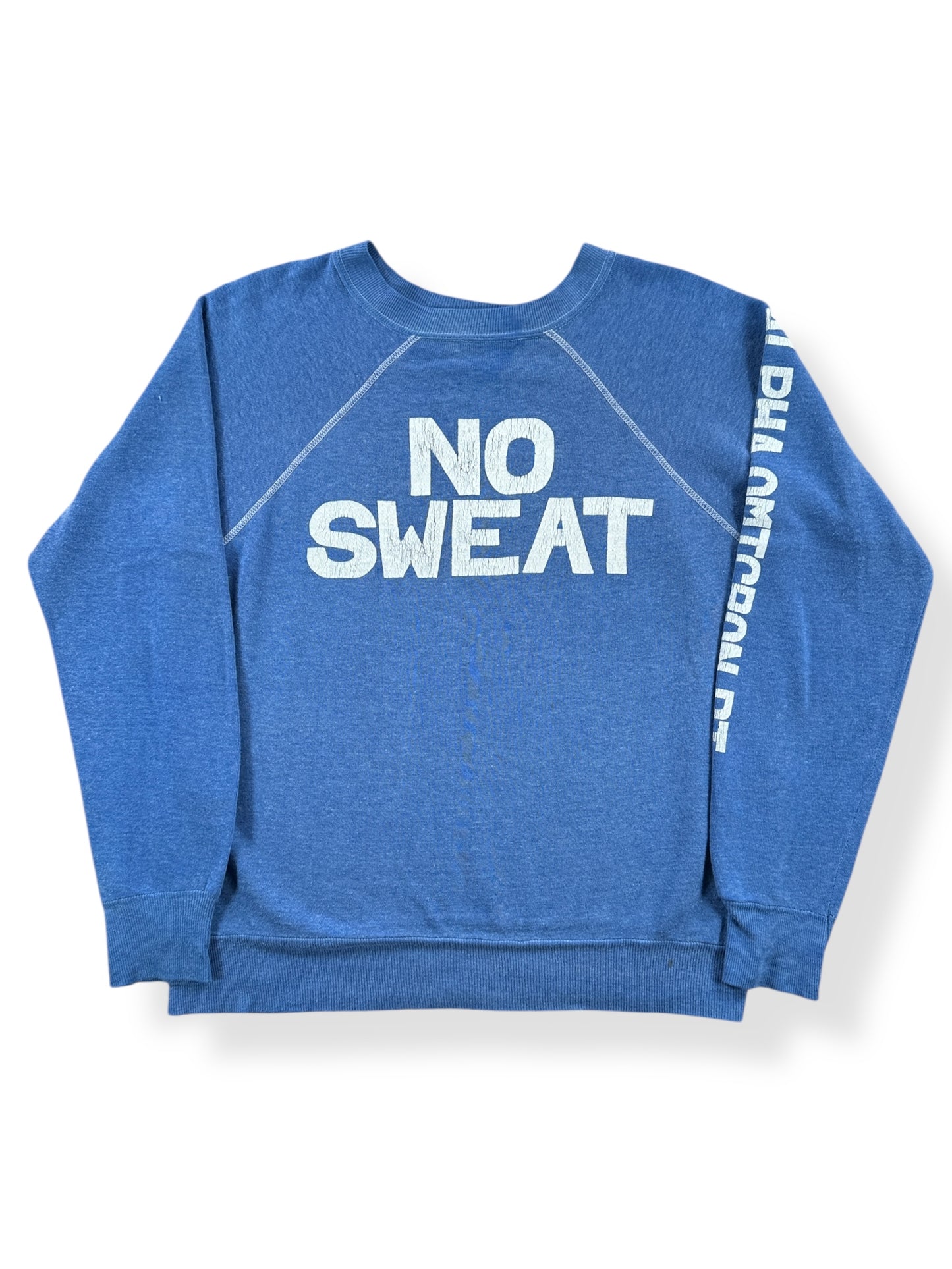 Front of Vintage No Sweat Frat Crewneck SZ S
