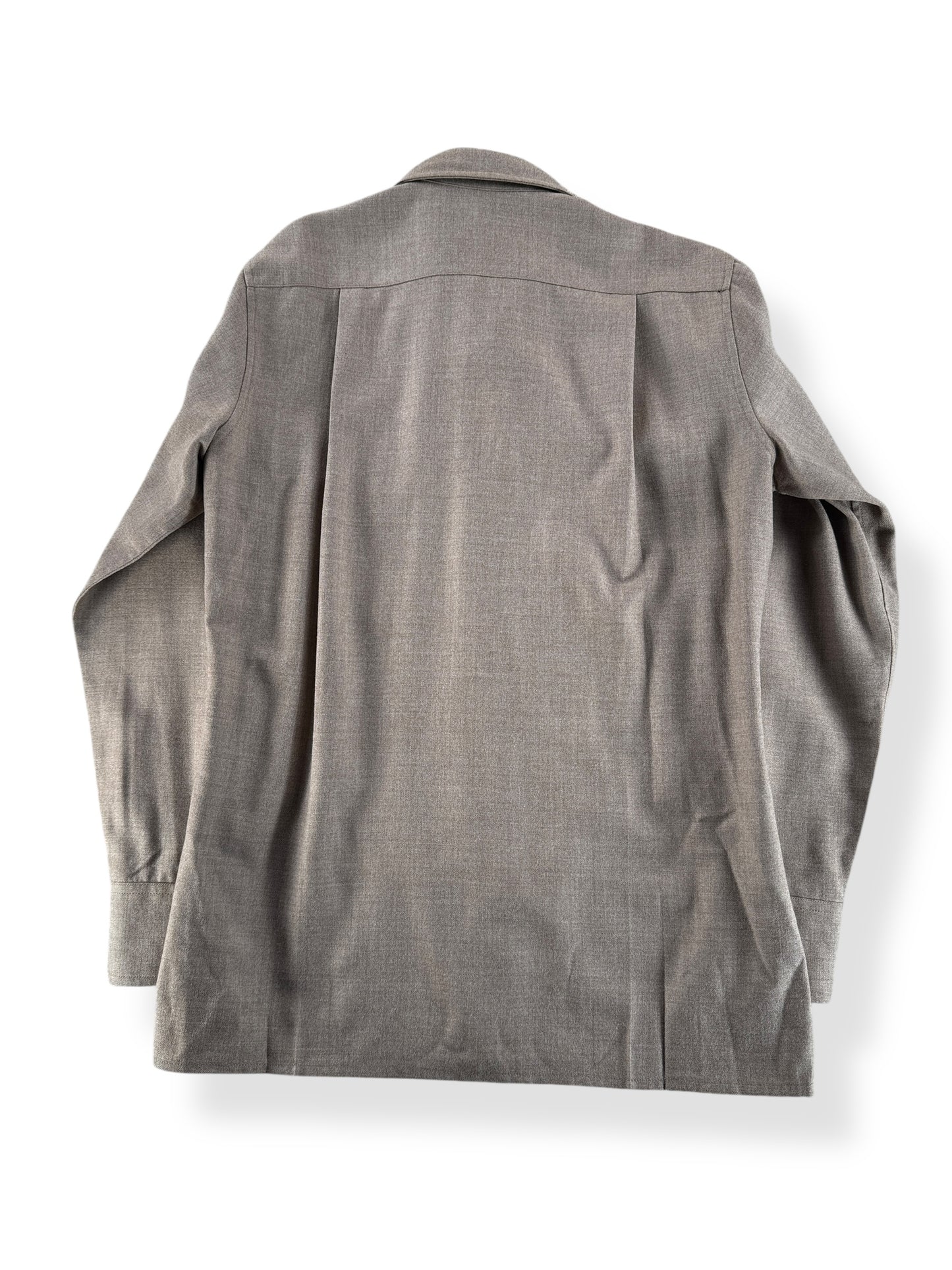 Back of Vintage Hallmark Wool Gabardine Slant Pocket Pearl Snap SZ M