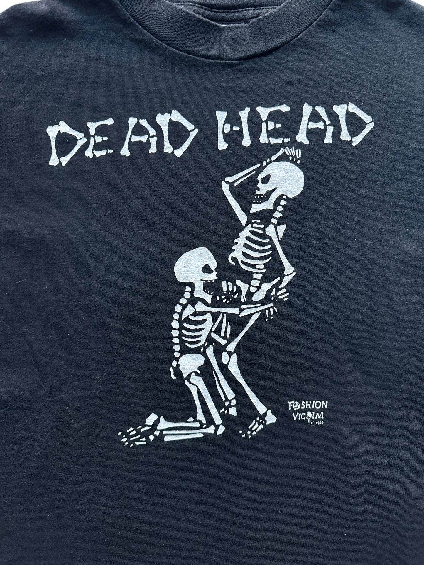 Front Graphic of Vintage Fashion Victim Sturgis Dead Head Tee SZ M