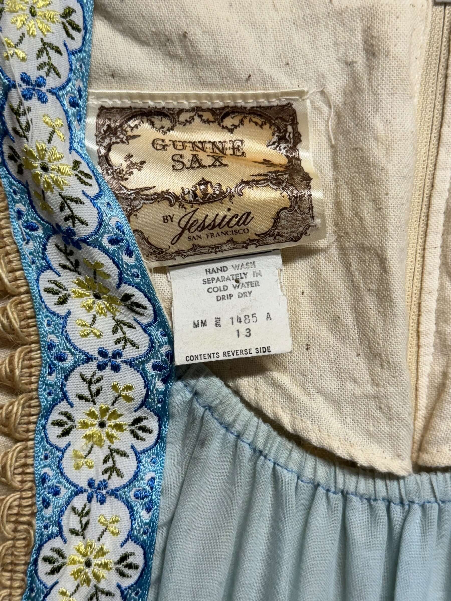 Tag 1970s Renaissance Gunne Sax Dress L-XL