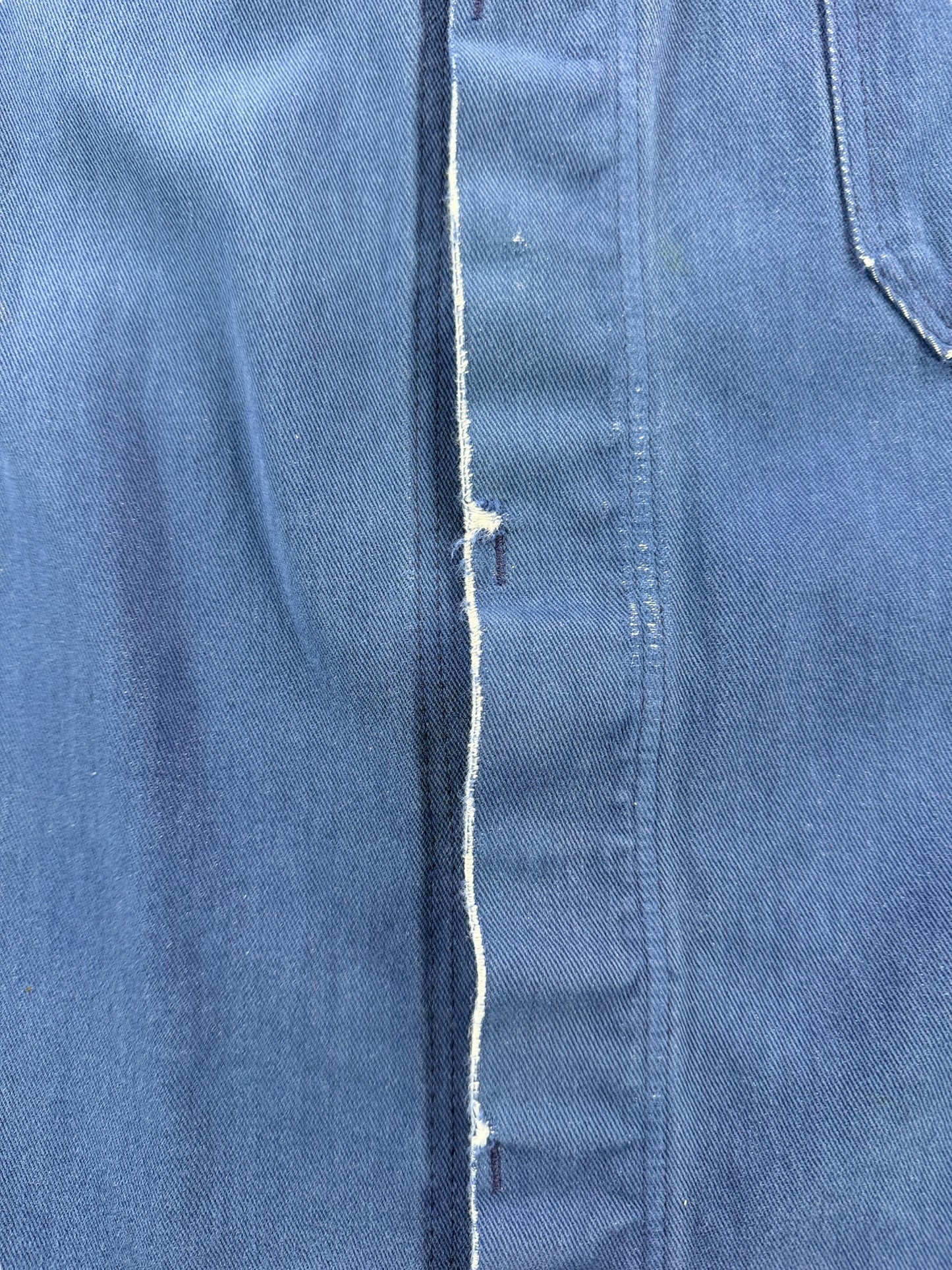 Distressing on Vintage Euro Work Jacket SZ L