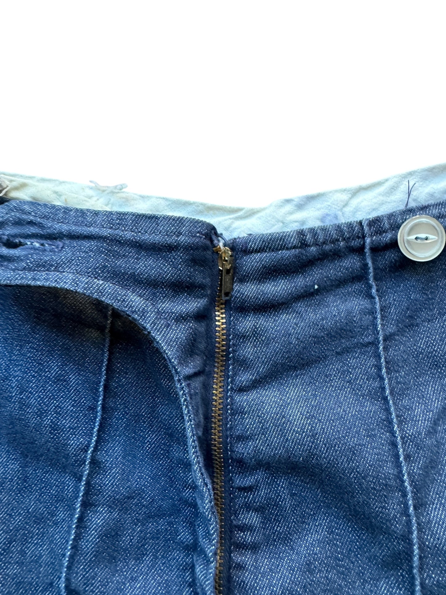 Zipper on Vintage 50s Glenbrook Flared Jeans W26