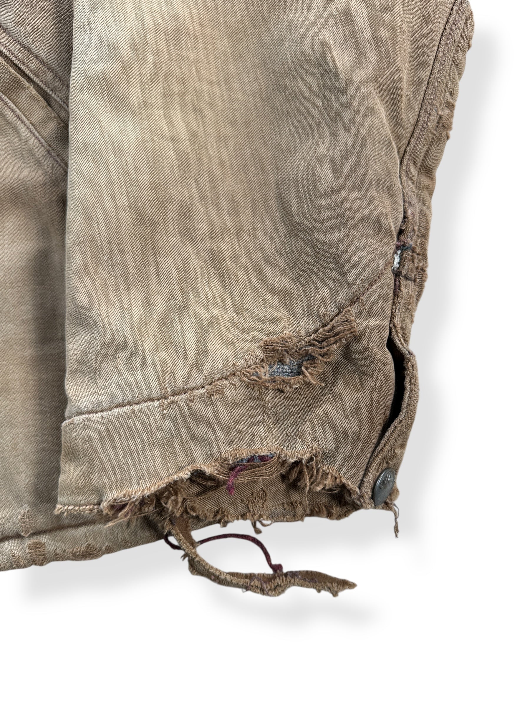 Cuff on Vintage 40s Era Blanket Lined Work Jacket SZ S