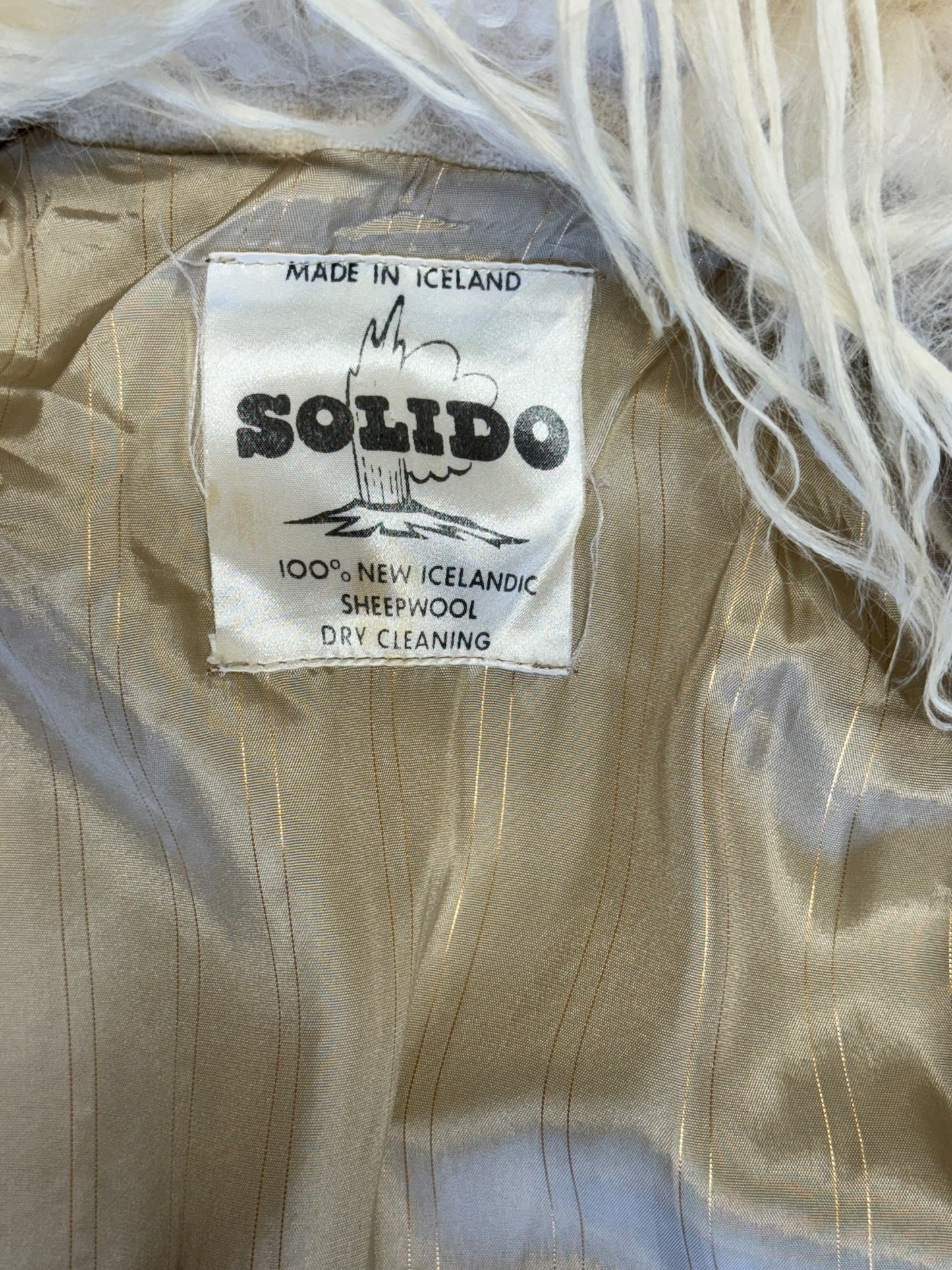 tag 1970s Solido Icelandic Wool Fur Coat S