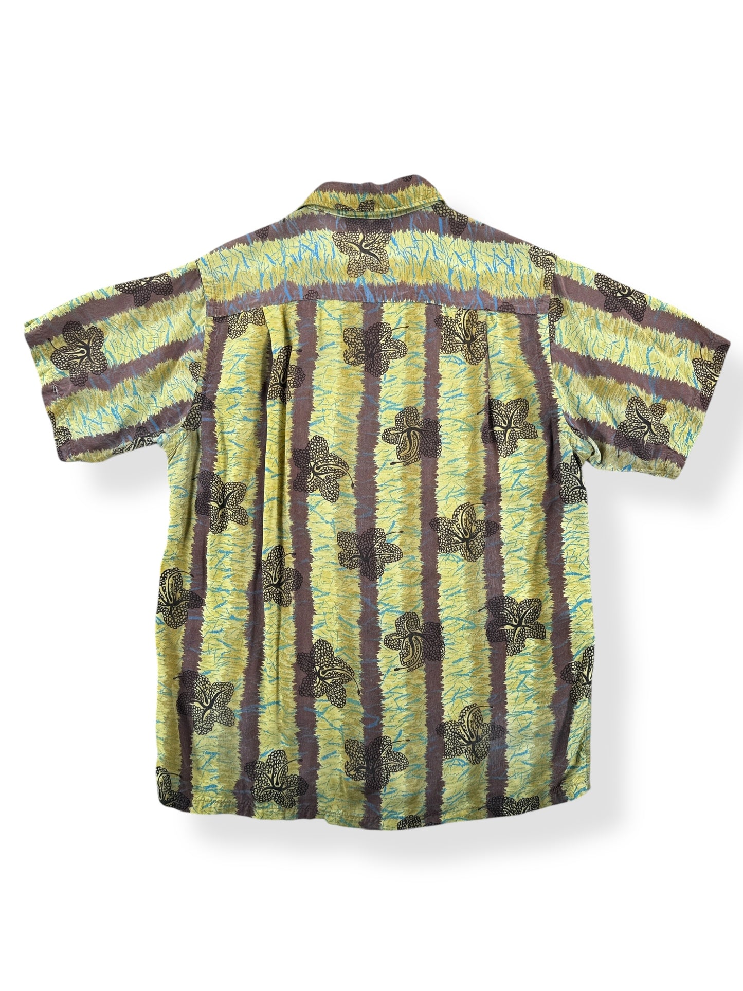 Back of Vintage Rayon Aloha Shirt SZ 18