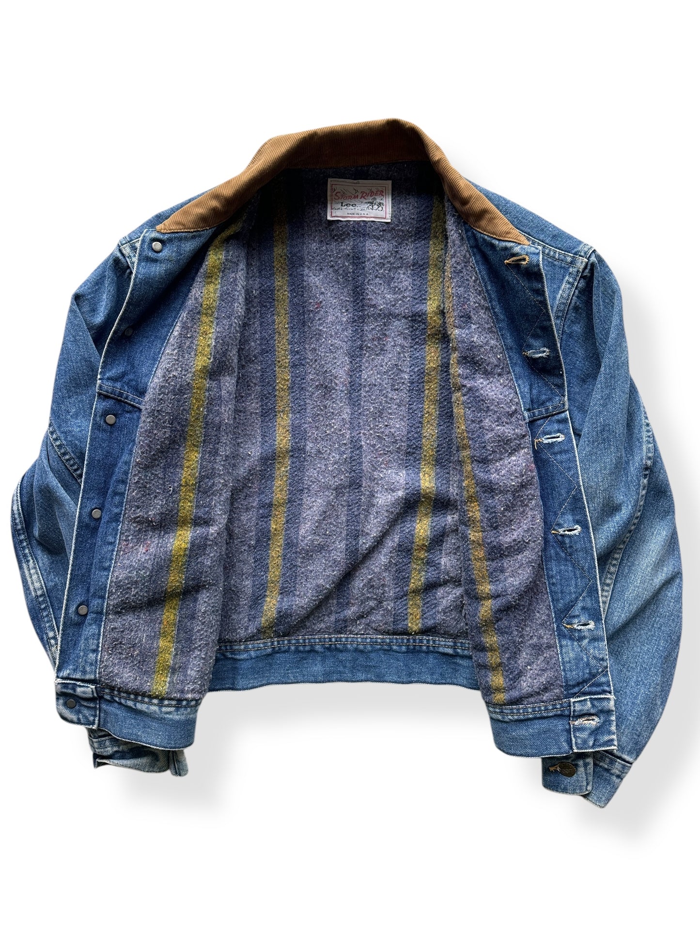 Inside of Vintage 80s Era Lee Storm Rider SZ L