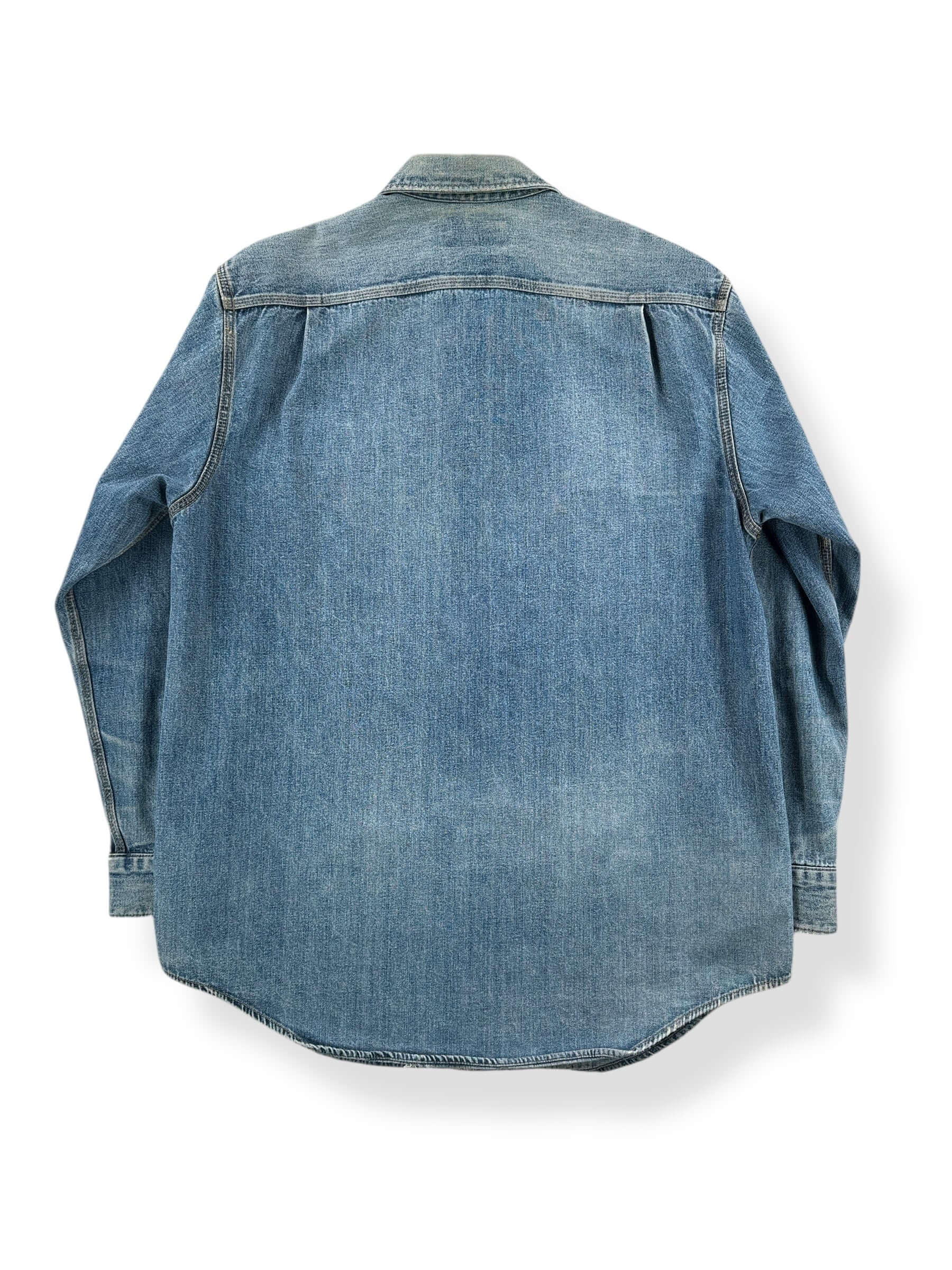 Back of Filson Green Label Denim Shirt SZ M