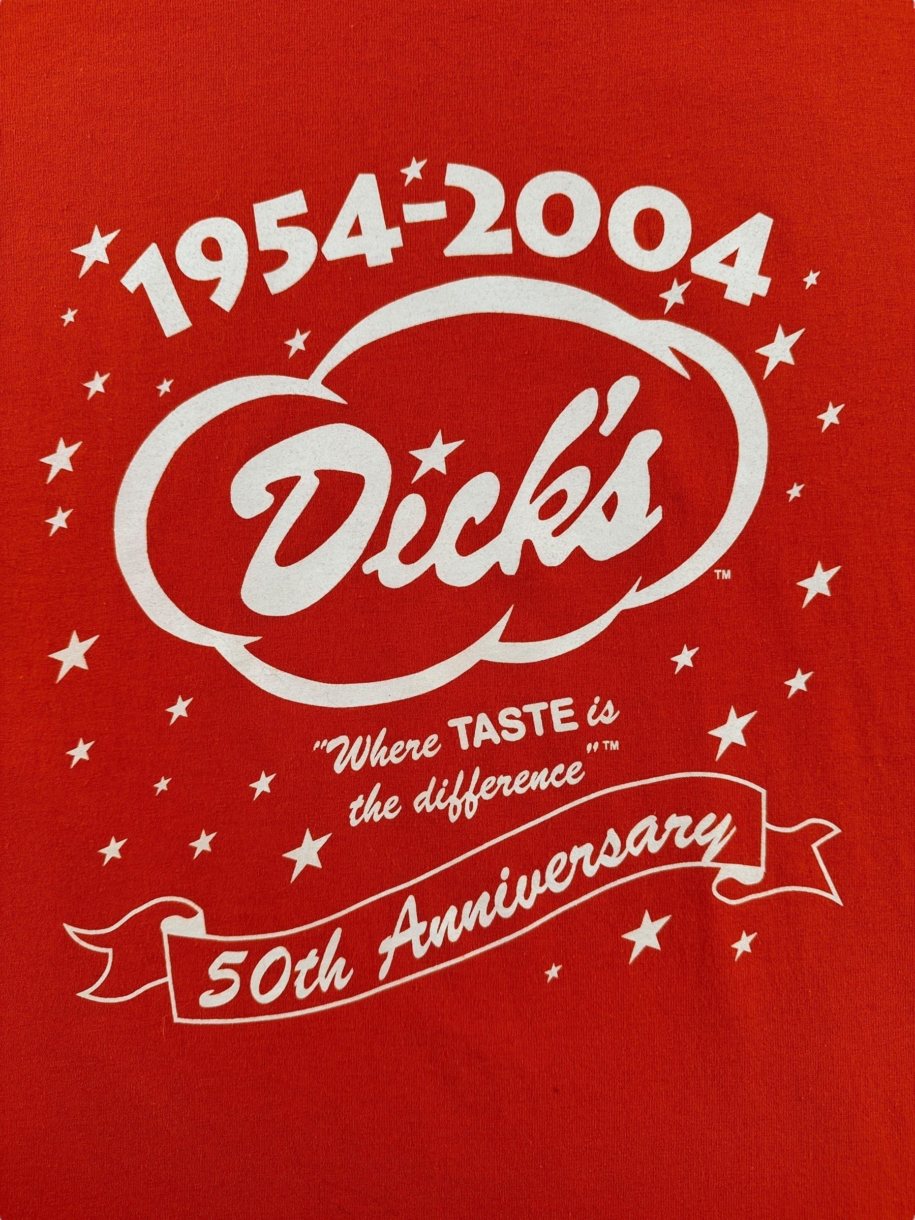 Front Graphic of Vintage Dick's 50th Anniversary Tee SZ L