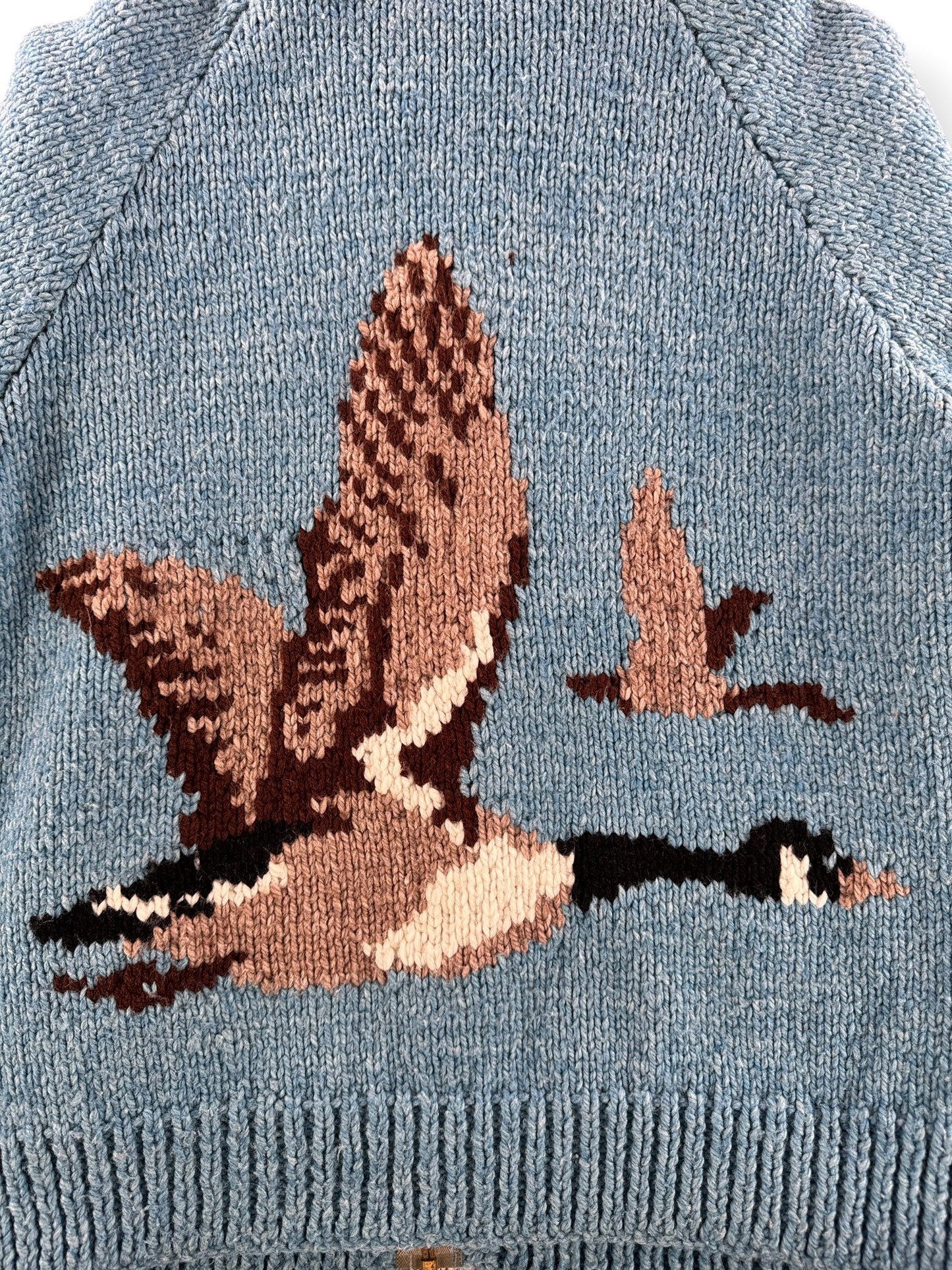 Back Design of Vintage Canadian Goose Cowichan Style Sweater SZ M