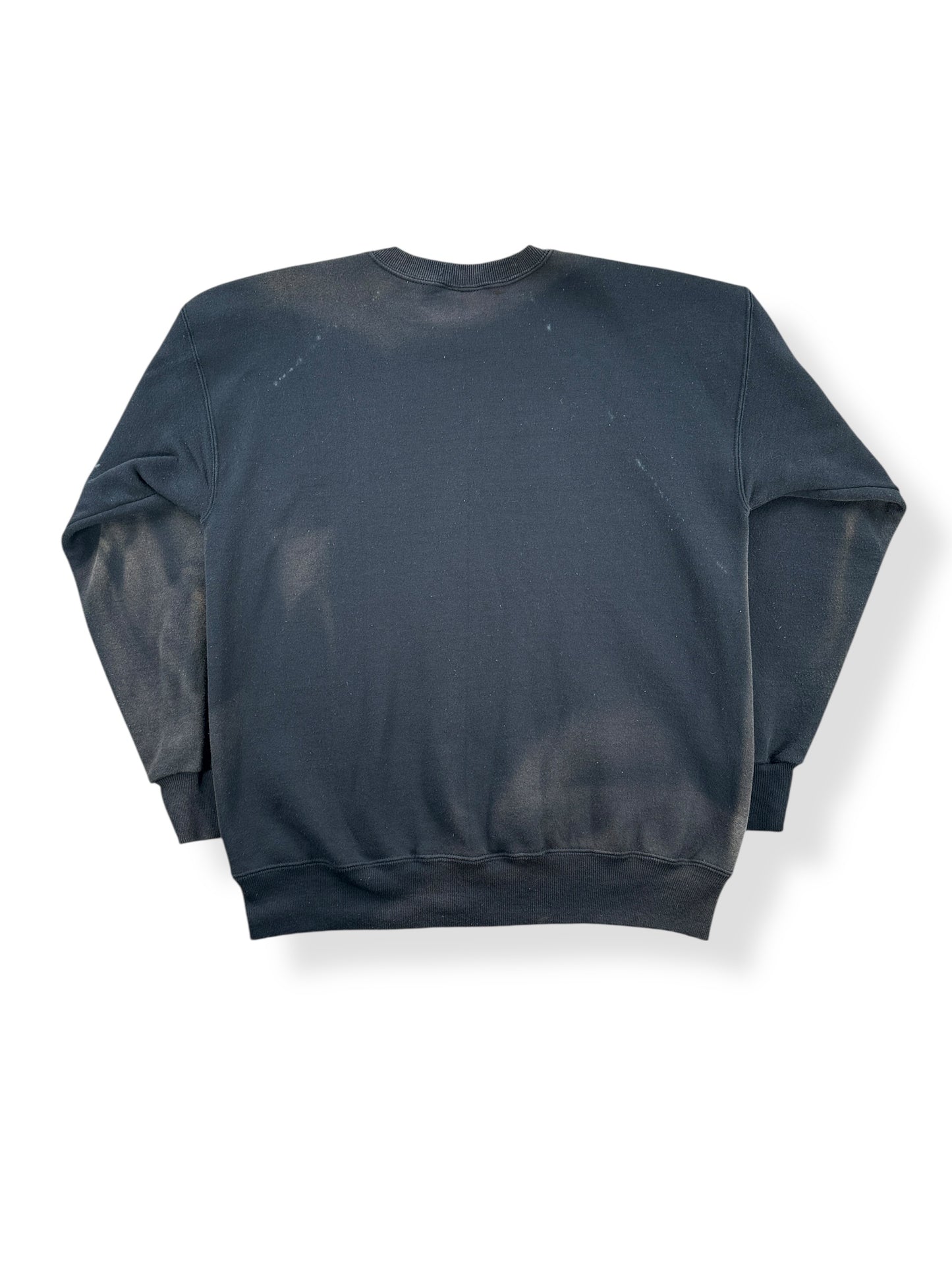 Back of Vintage Faded Wolf Crewneck SZ L
