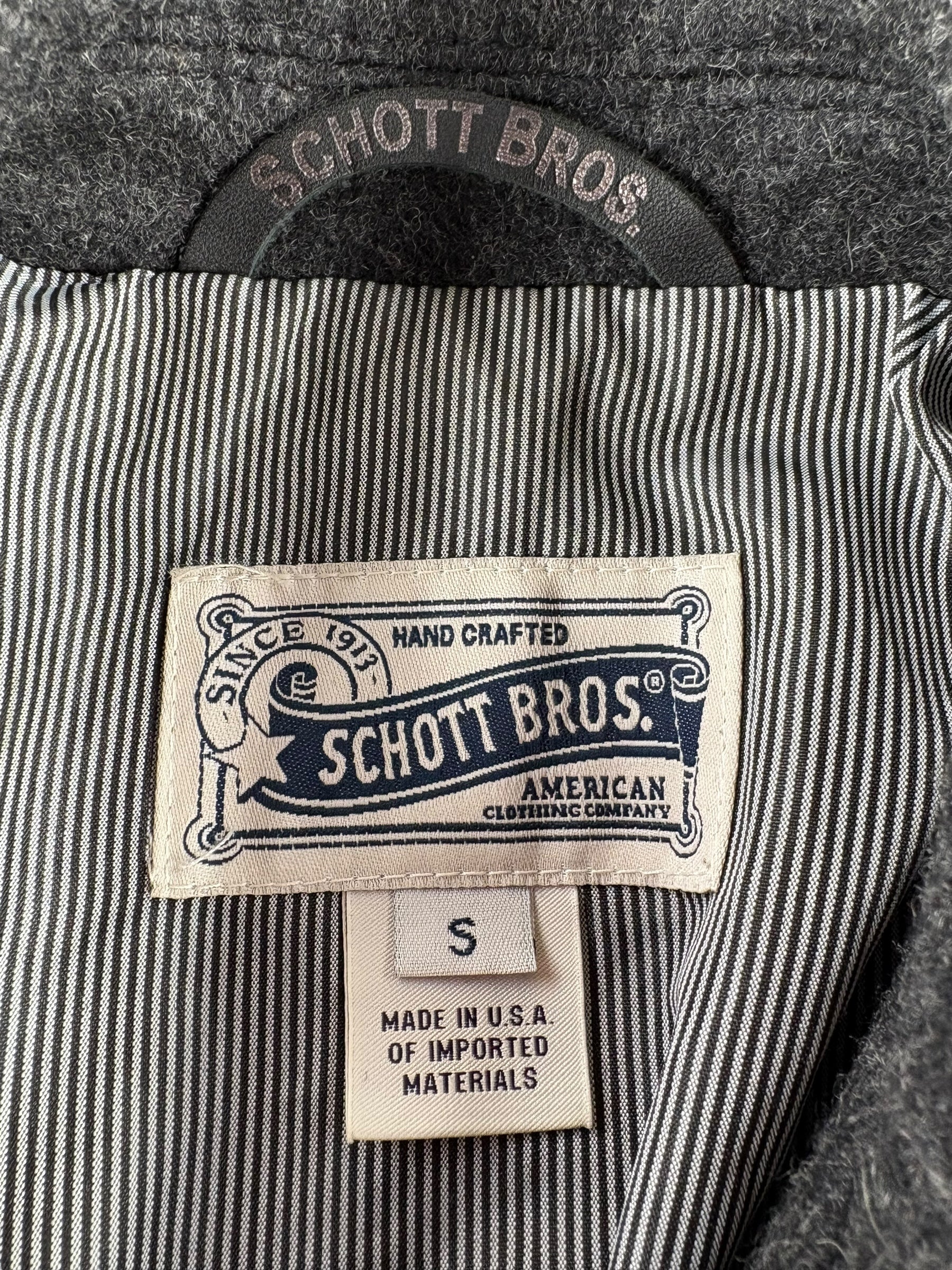 Tag on Modern Schott Bros Pea Coat SZ S