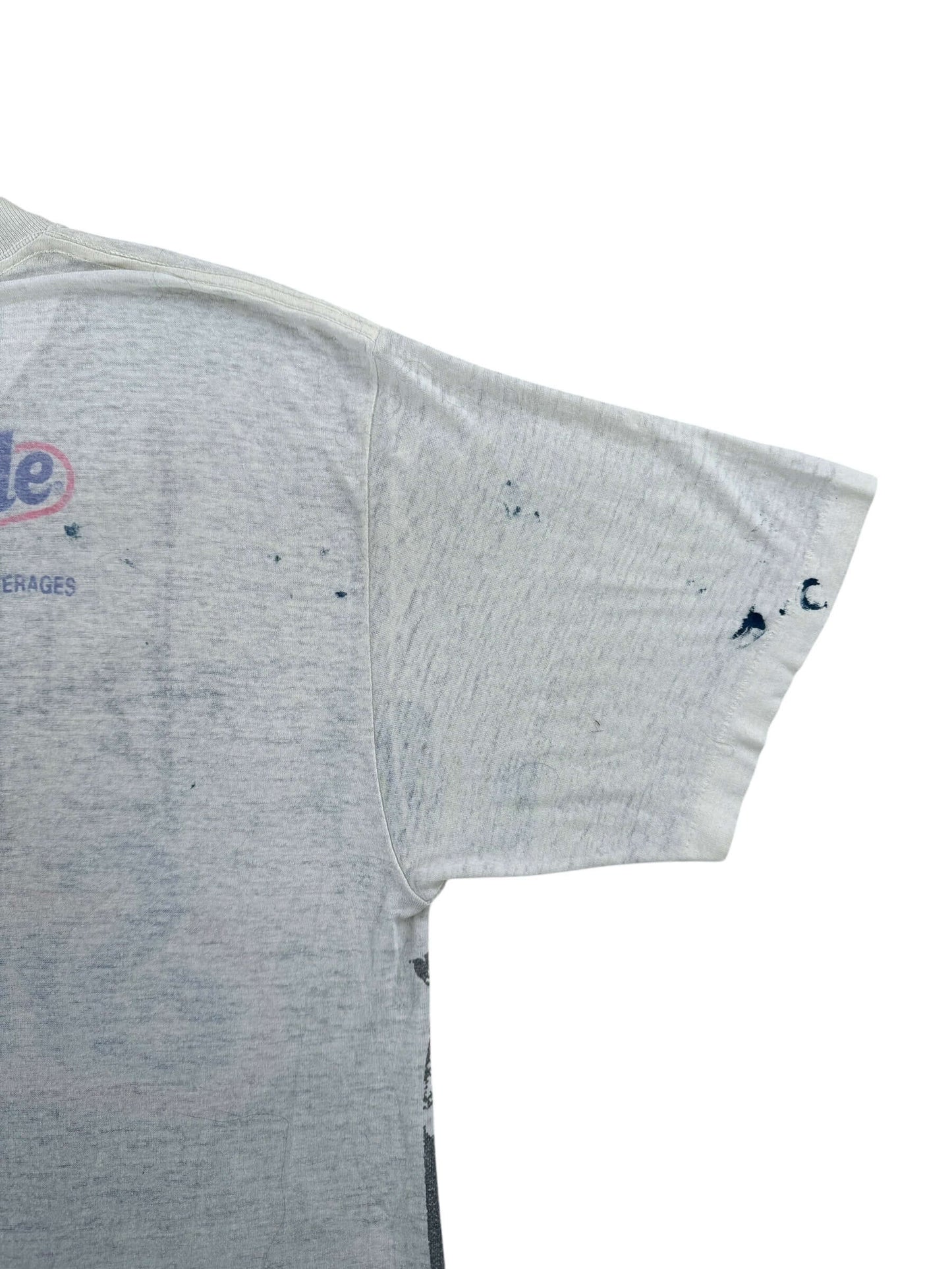 Stains on Vintage Snapple AOP Paper Thin Tee SZ M